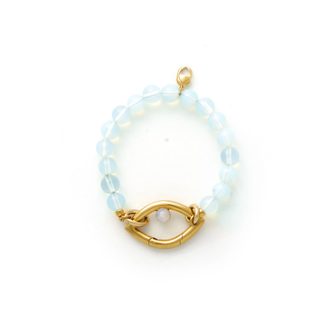 Capsule Eleven Women's Gold / Blue Eye Opener Opalite Bracelet-gold In Green