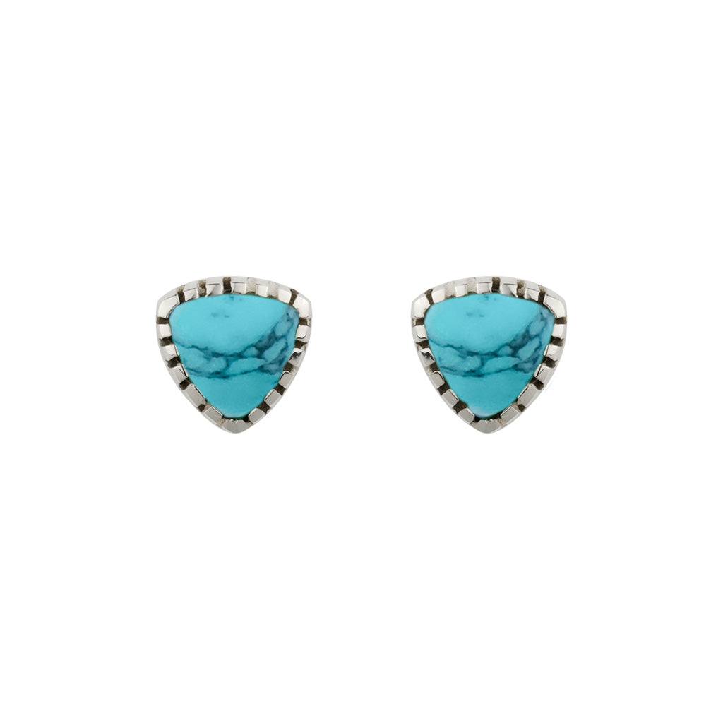 Women’s Blue / Silver Trillion Silver Stud Earrings - Turquoise Charlotte’s Web Jewellery