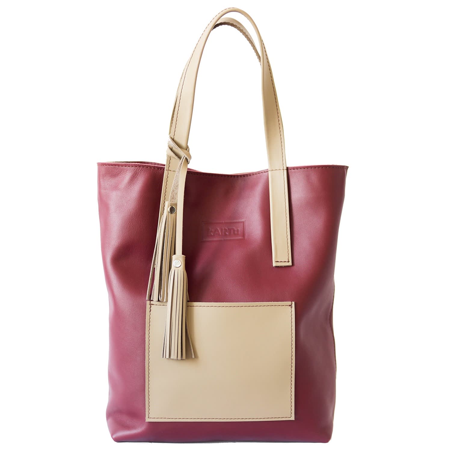 natural leather tote