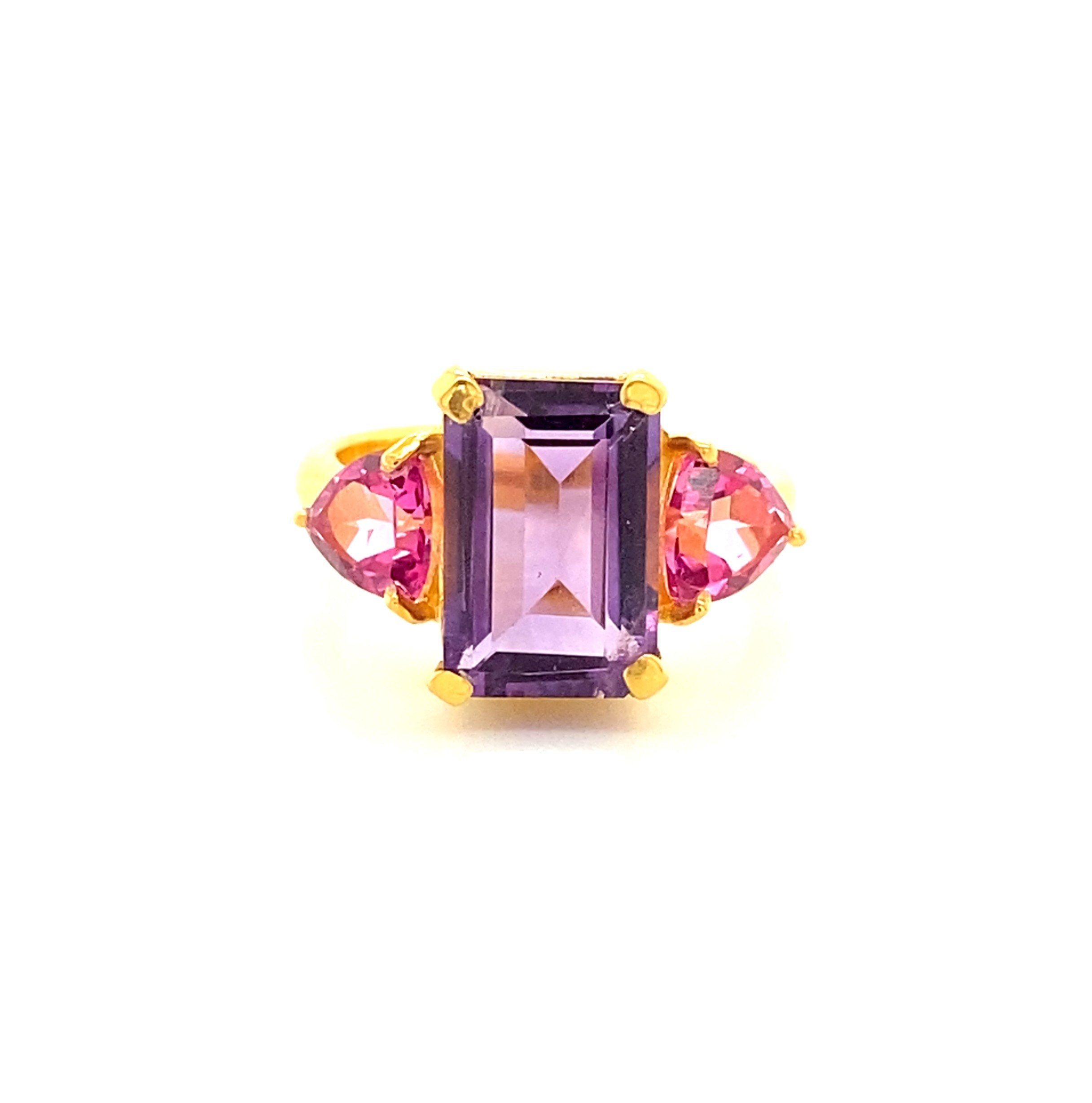 Gem Bazaar Jewellery Women's Pink / Purple / Gold The Royal Ring