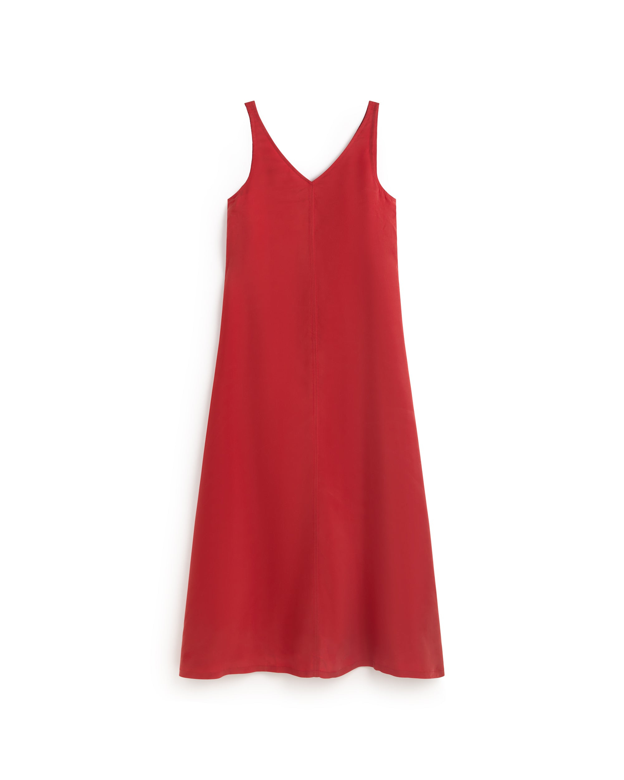 Thinking Mu Women's Long Red Dress Cupro Sade