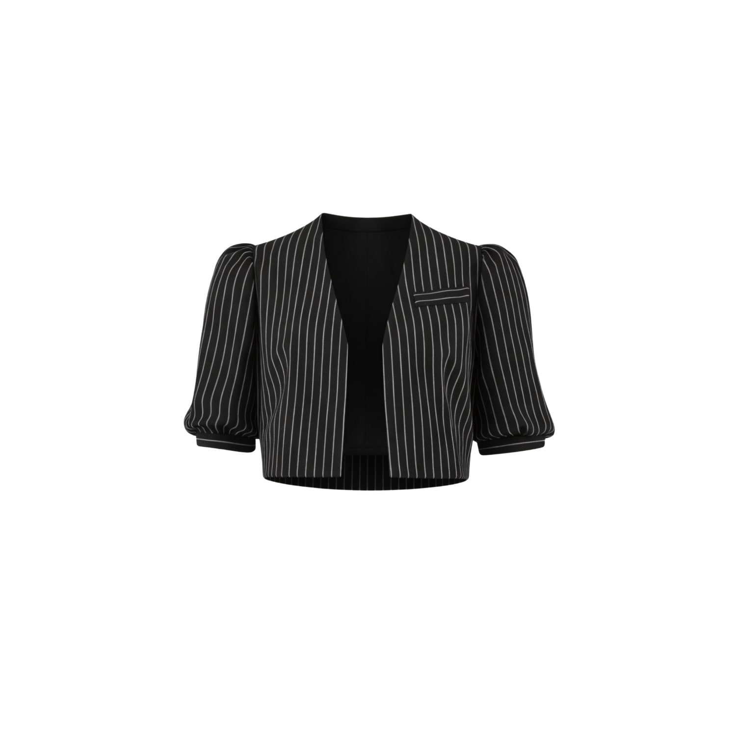 Women's Black / White The Palazzo Jacket - Black & White Stripes | Medium | Lumina Eligma