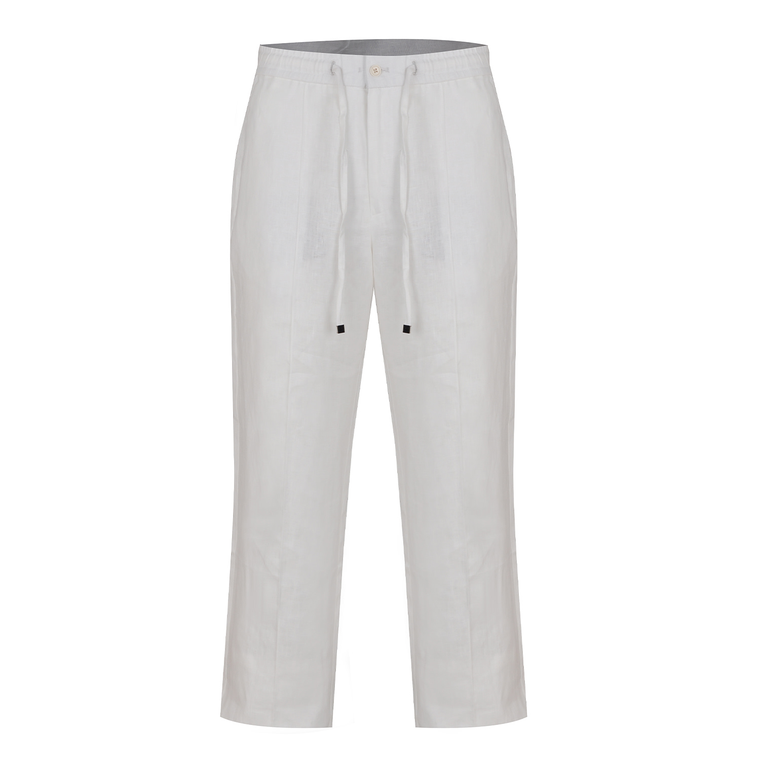 David Wej Men's Hugo Linen Drawstring Trouser - White