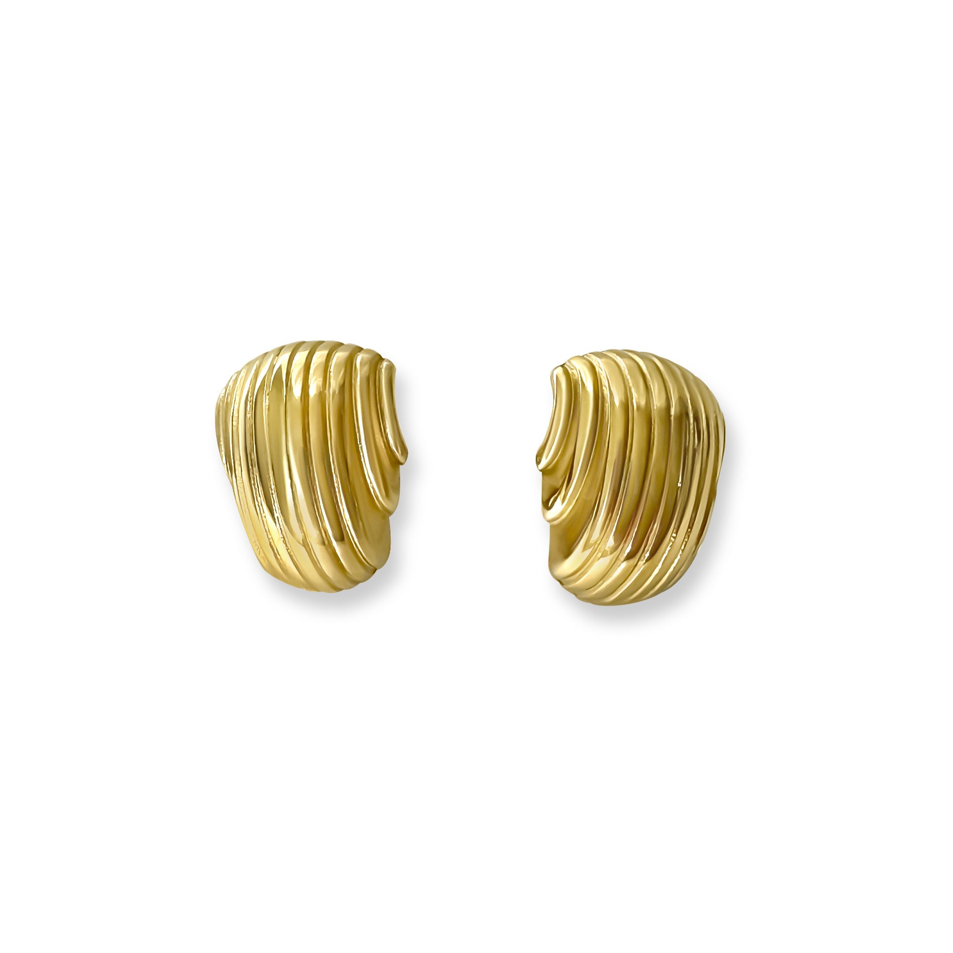 Anisa Sojka Women's Gold Chunky Ridge Earrings