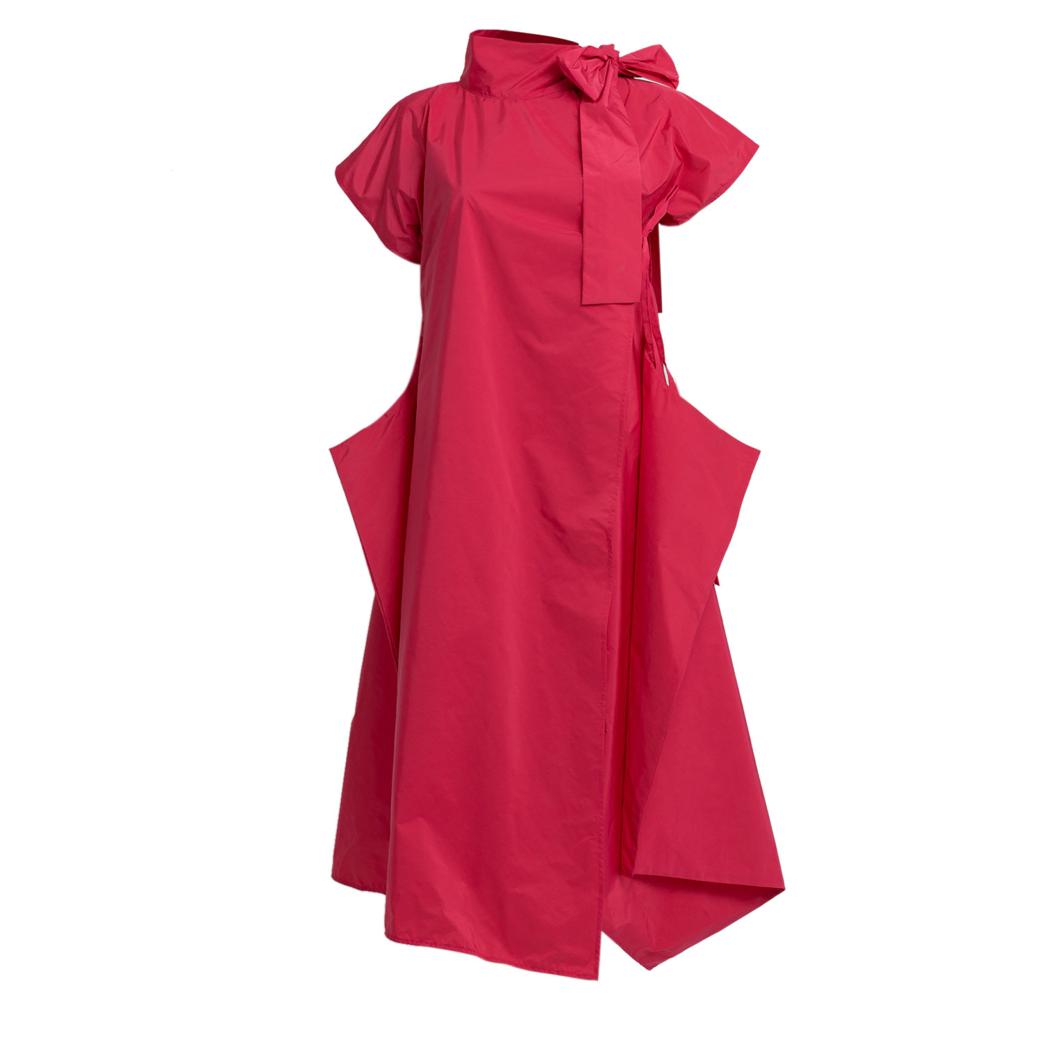Women's Halves Dress With Shoulder Ribbon In Pink Taffeta | Medium | Bianca Popp