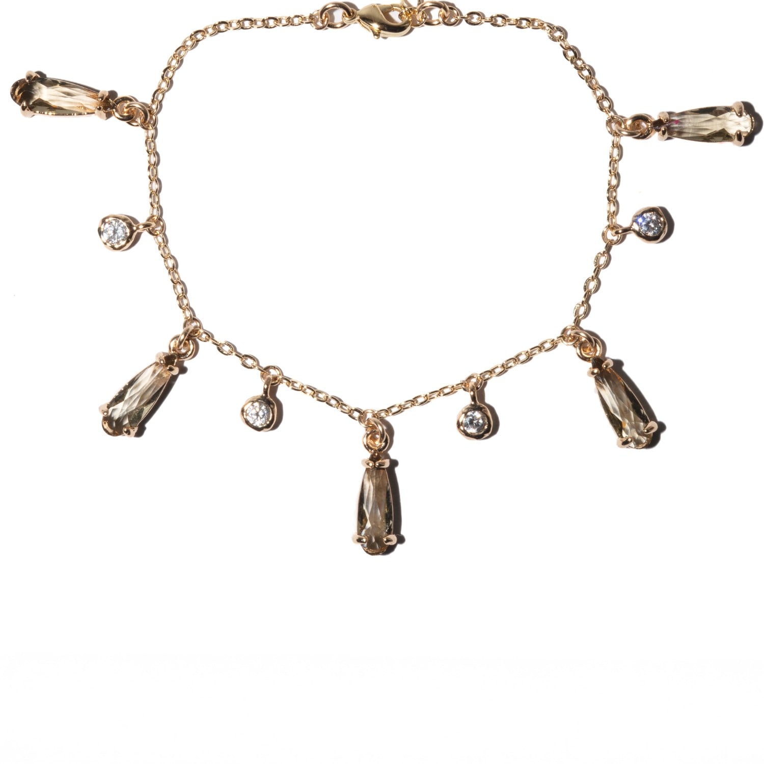 Studio Baloge Women's Brown / Gold Cascade Bracelet – Champagne In Multi