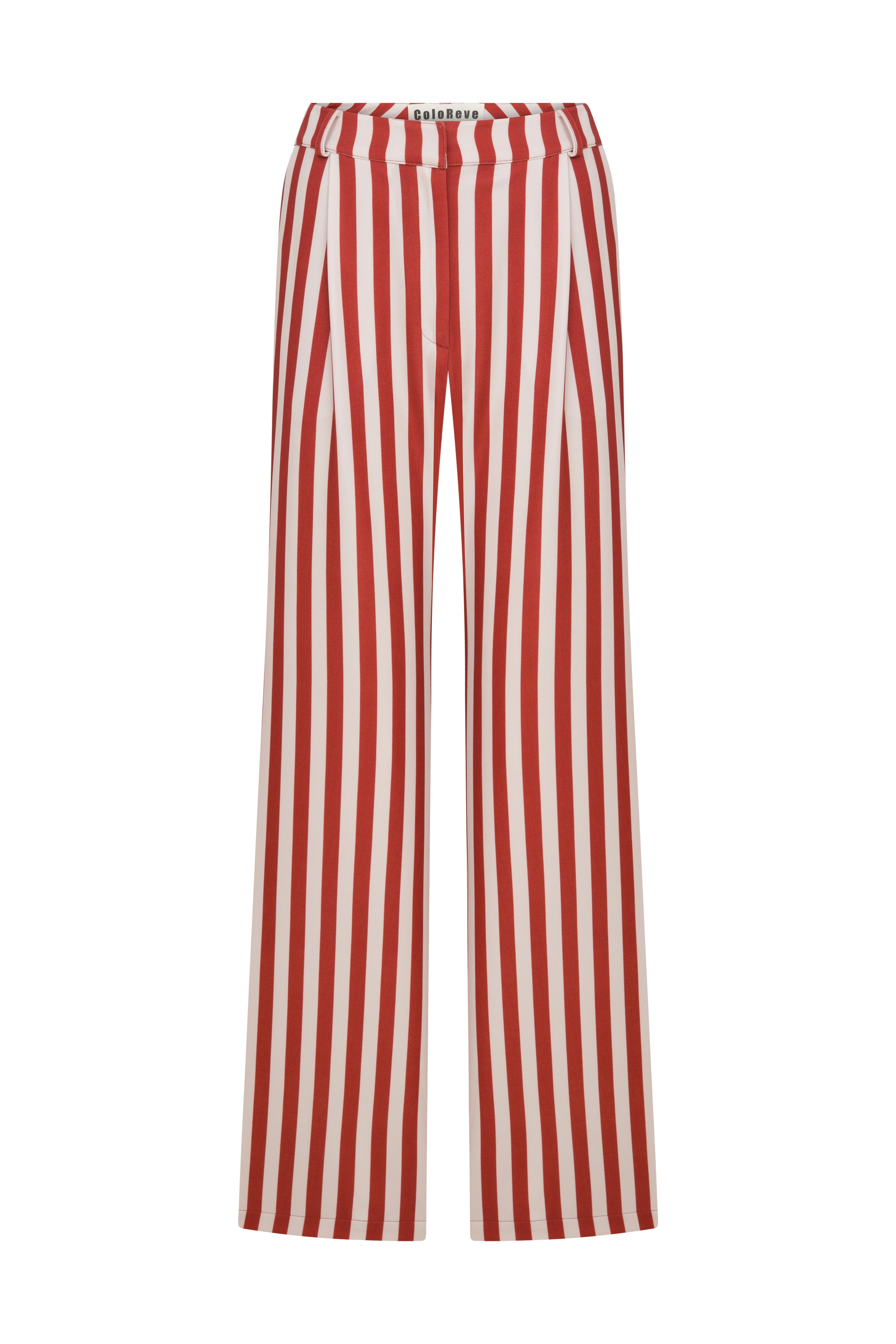 Coloreve Women's Red Striped Pants In Red
