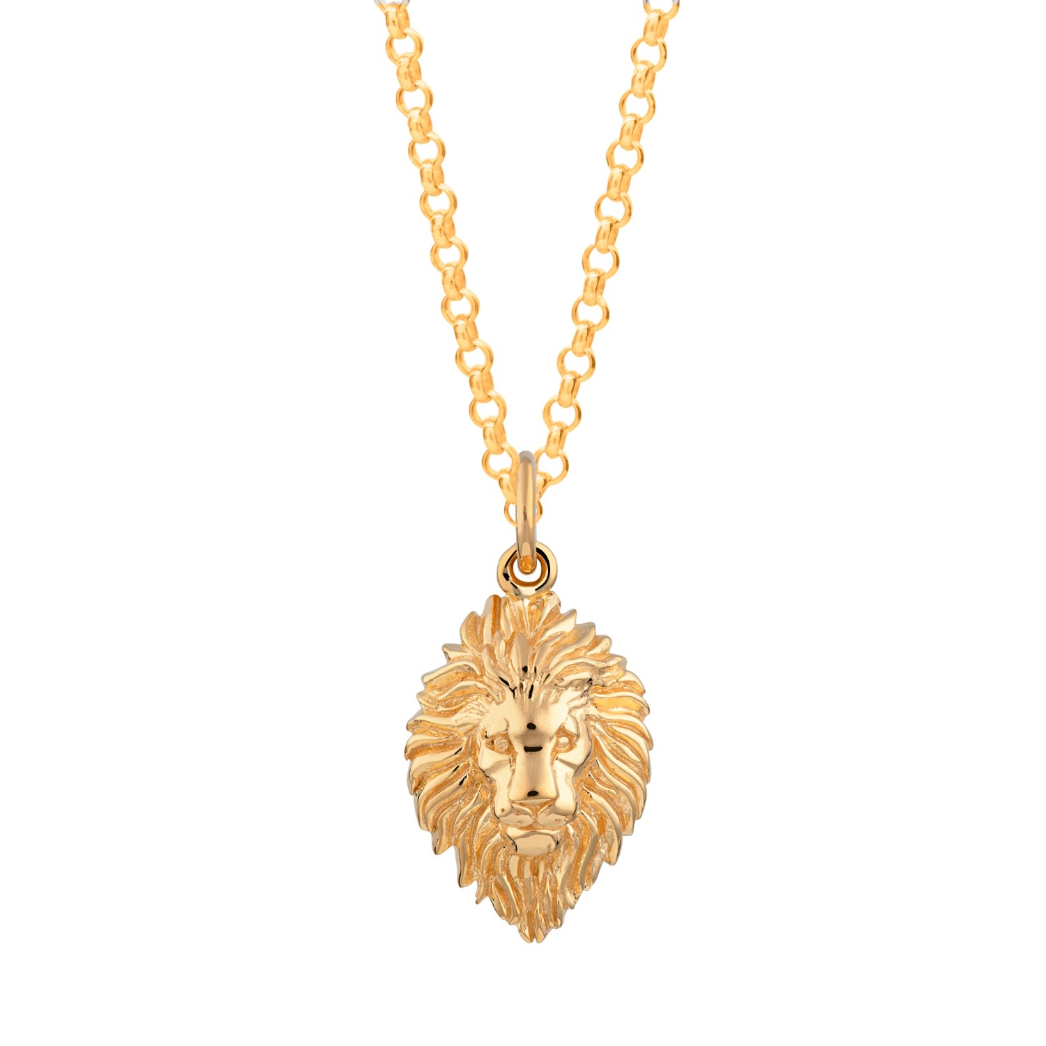 Women’s Gold Lion Head Necklace Scream Pretty