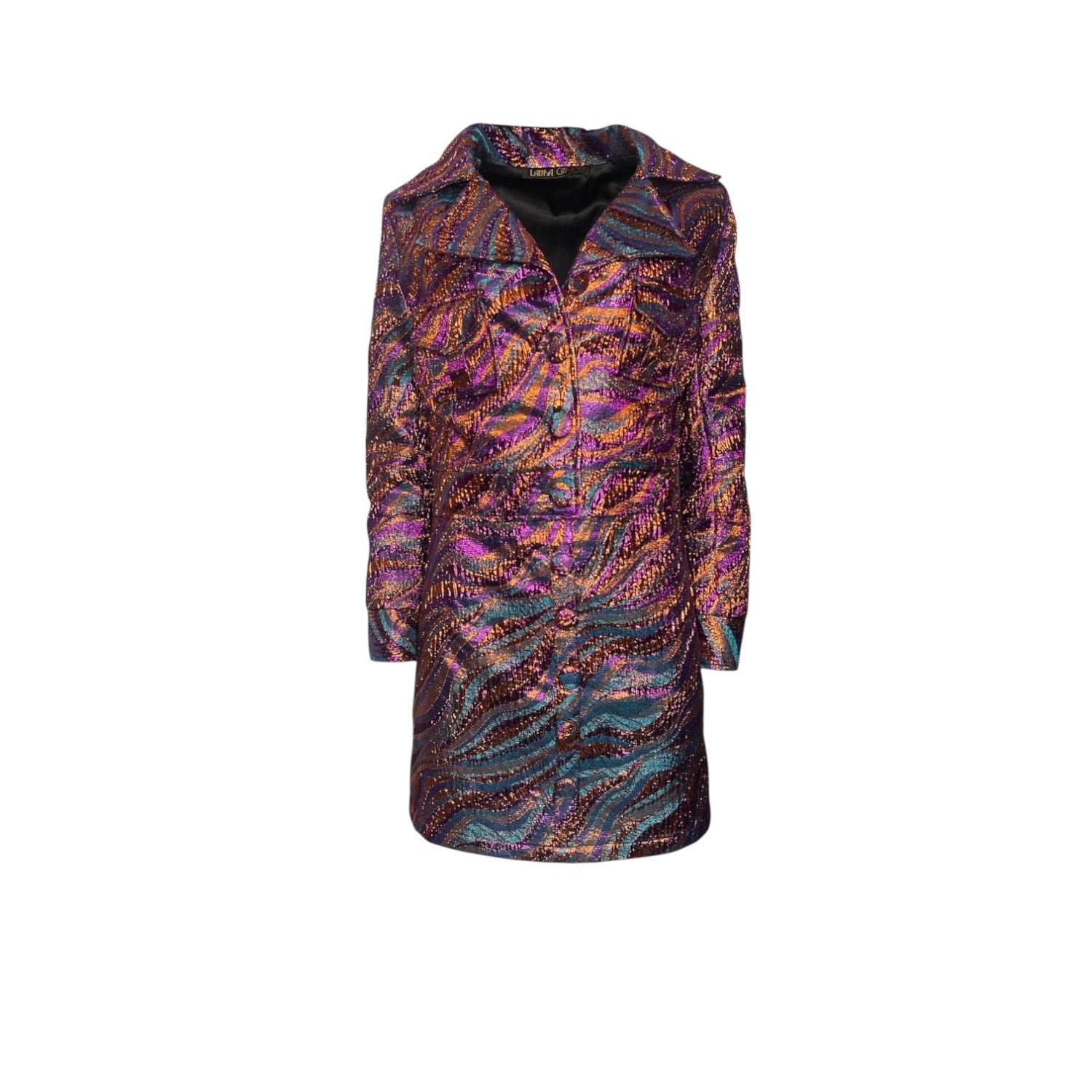 Laura Citron Purple / Orange Mollie Skirt Suit
