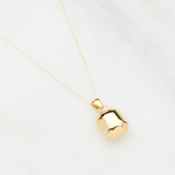 Lily & Roo Solid Gold Rounded Ball Shaped Locket Necklace In Locket