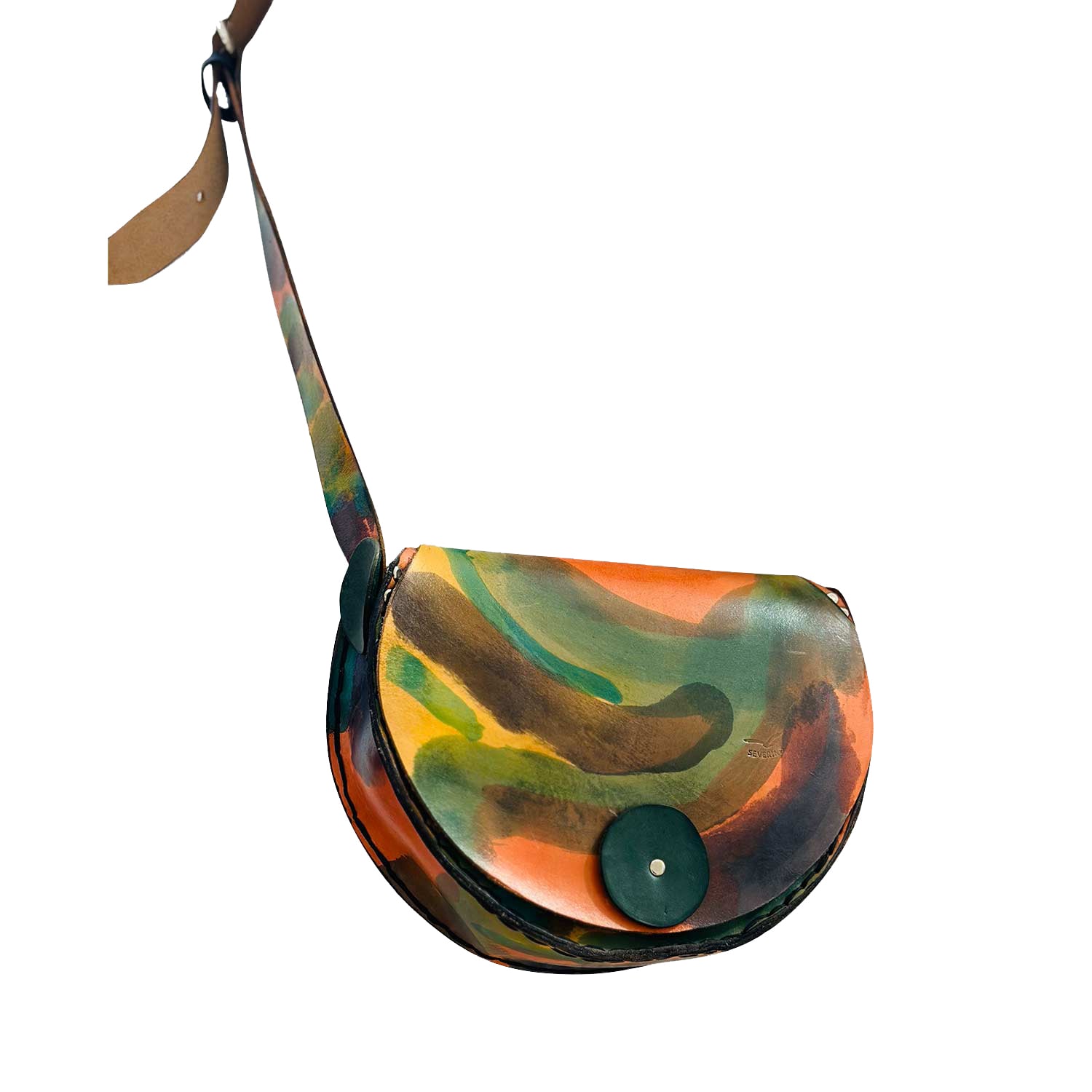 Zasta Studio Women's Gum Ball Messenger Bag Multicolor In Black/blue/green/orange