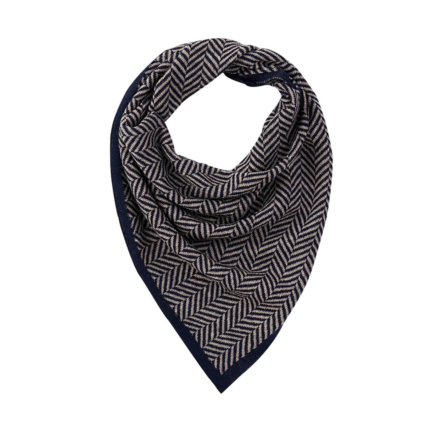 Mohair&angora Women's Blue / White Mohair Foulard Lycia Navy
