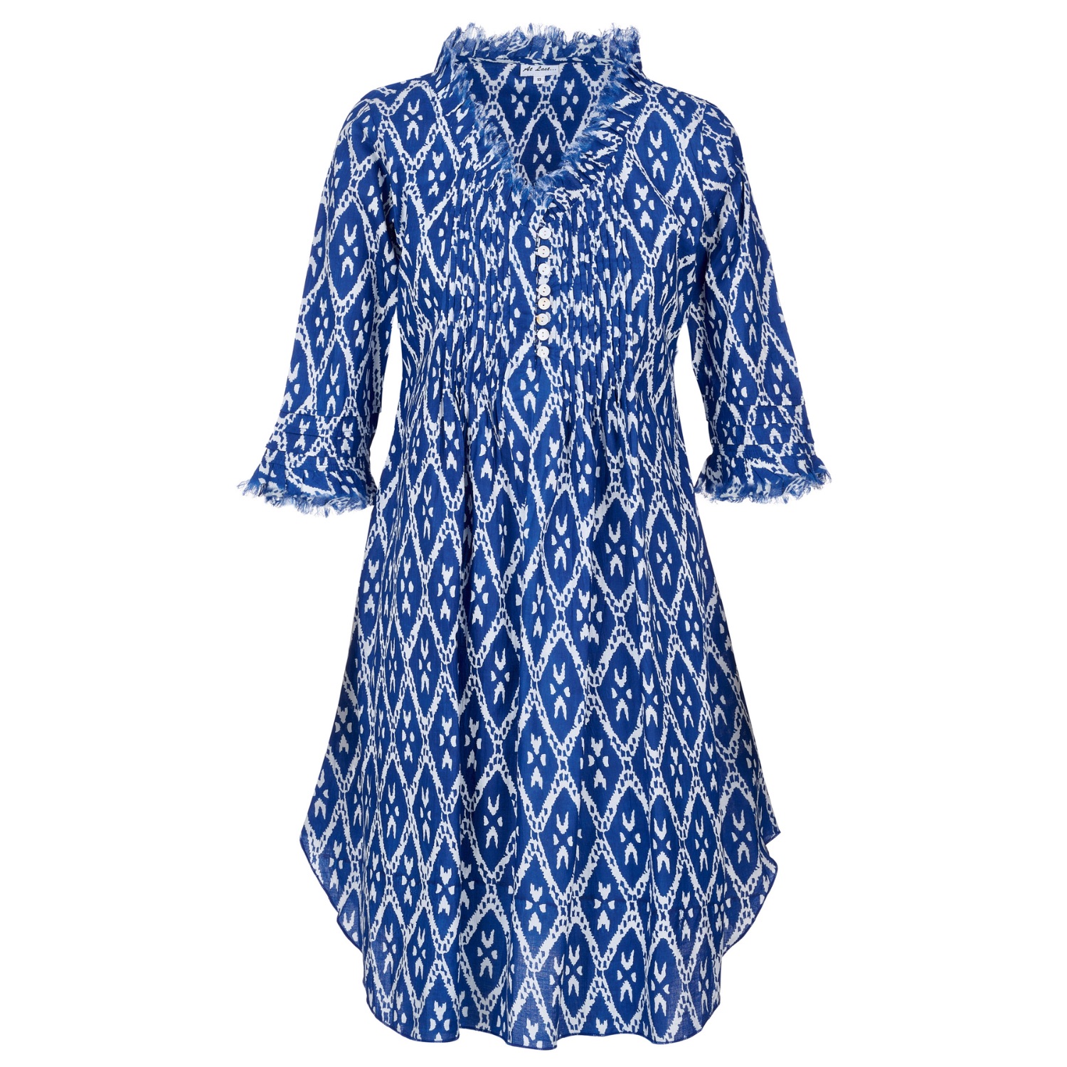 Annabel Cotton Tunic In Blue Diamond | At Last... | Wolf & Badger