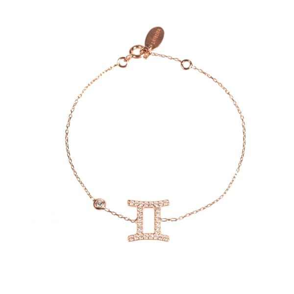 Latelita London Zodiac Horoscope Star Sign Bracelet Gemini Rosegold In Gold