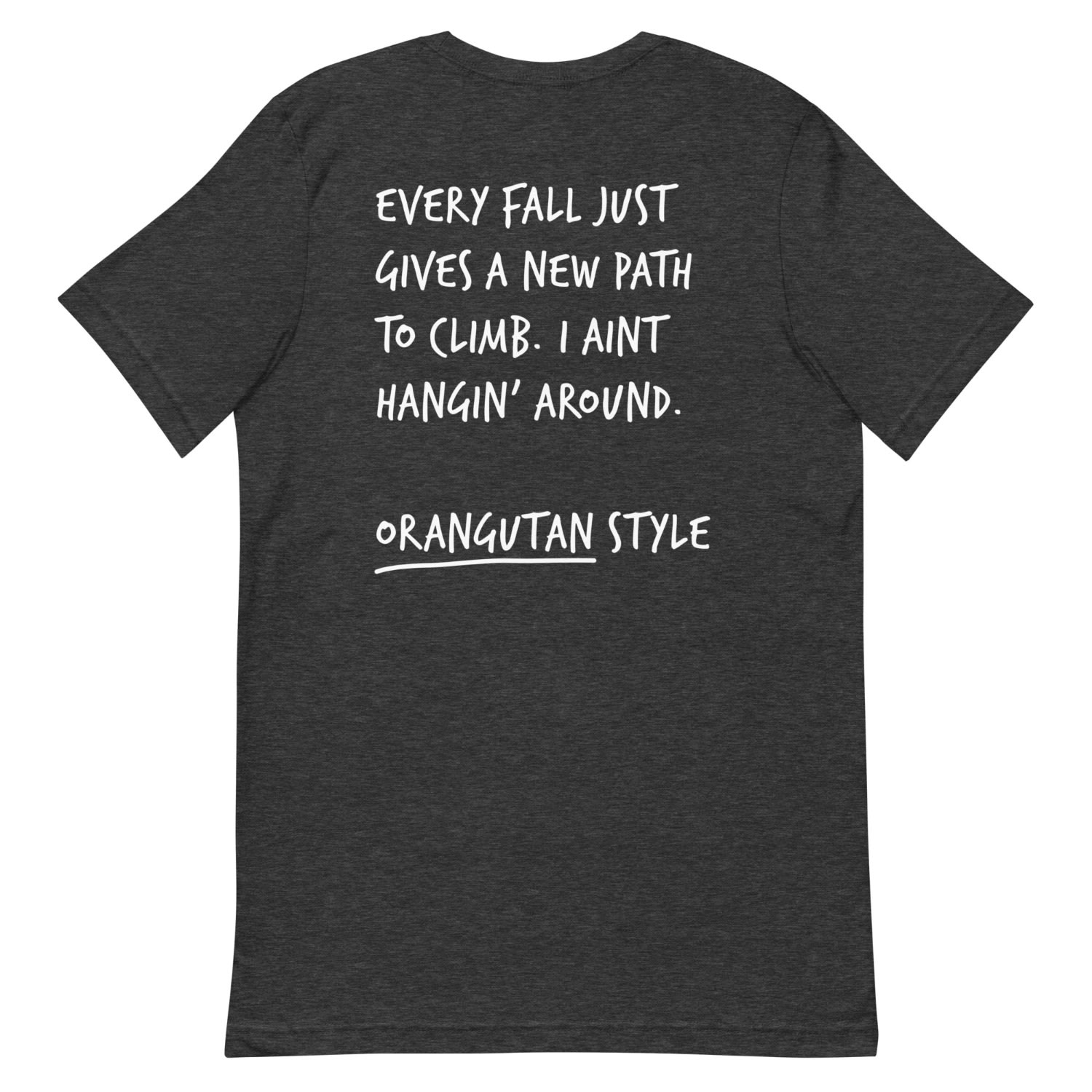 Anchor & Crew Heather Black Think Ocean Orangutan Aspirations Cotton Embroidered T-shirt - Women In Black