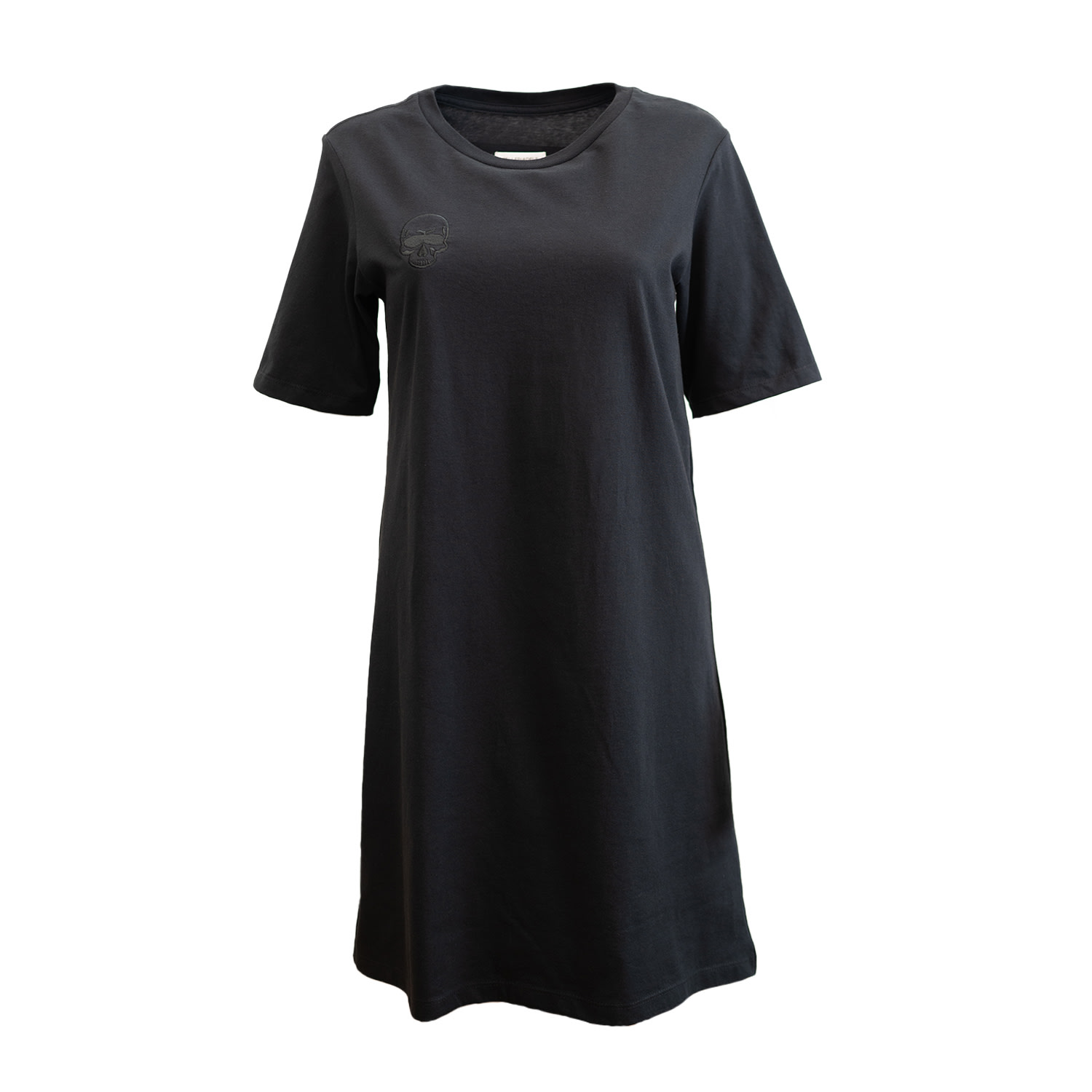 Galleriadele Women's The Black Short-sleeve Skull T-shirt Dress In Black