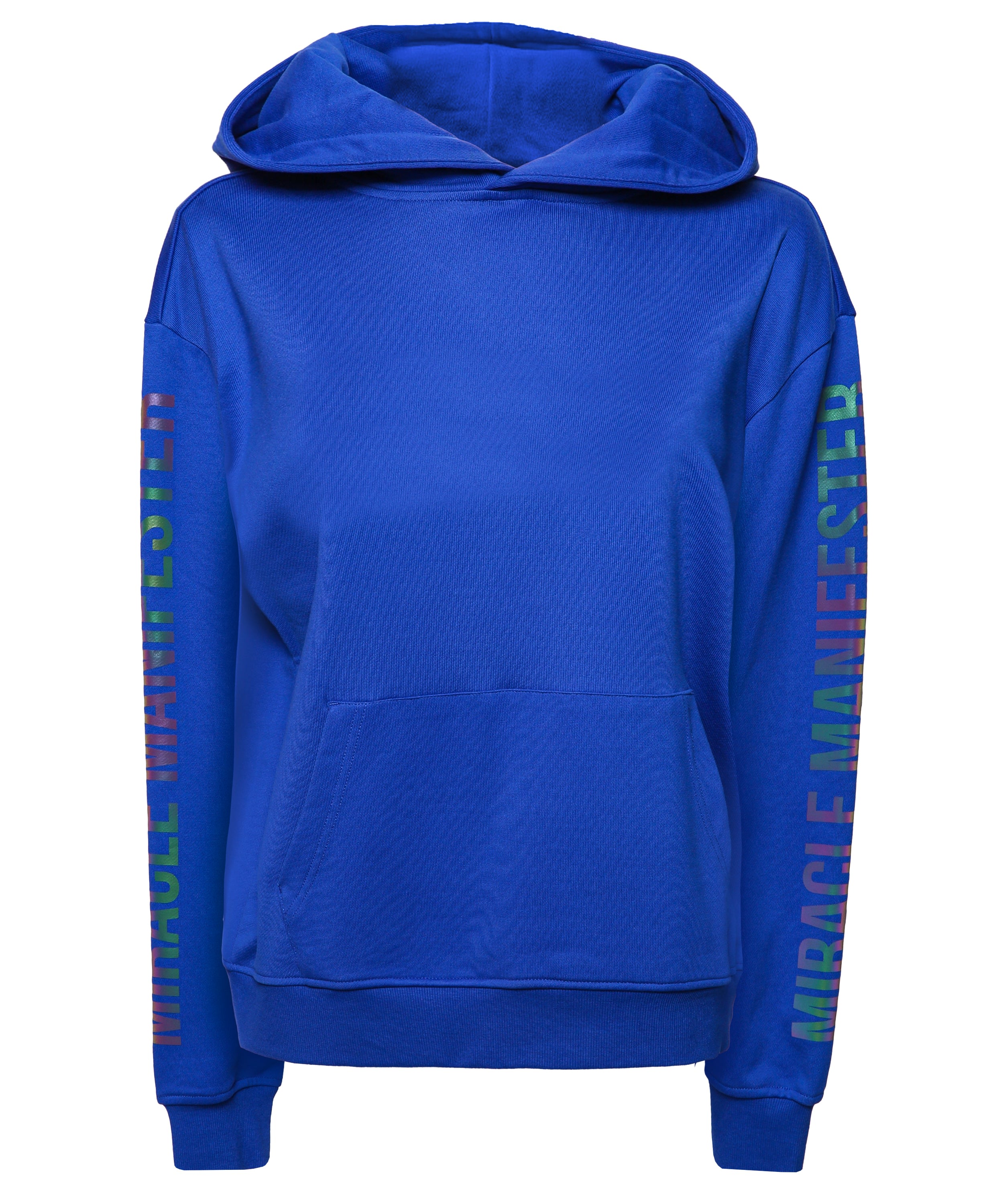 Miracles Manifester Women's Money Tree Reflective Design Hoodie - Blue In Blue