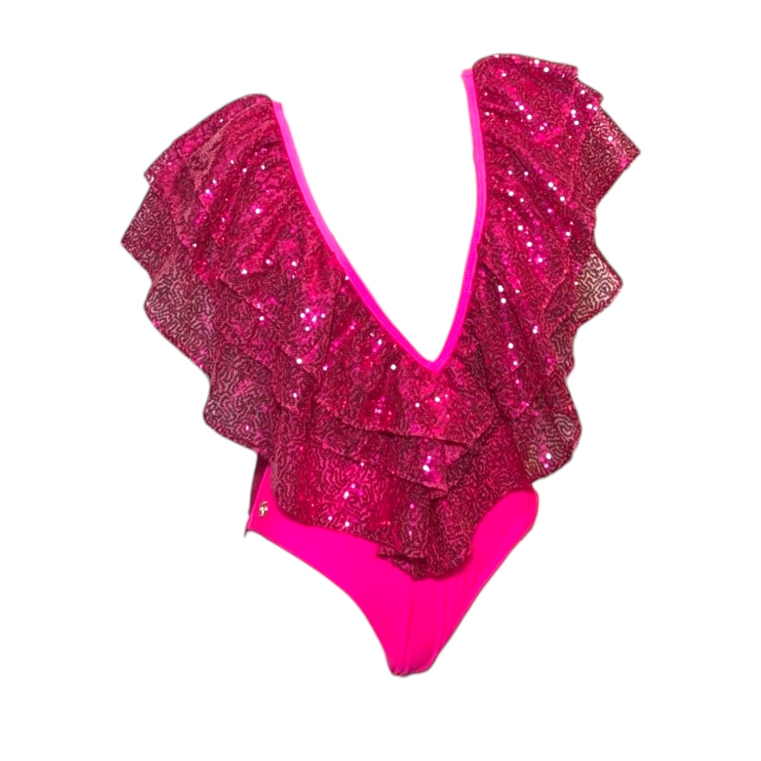 Julia Clancey Women's Pink Victory Raspberry Sequin Swim Body