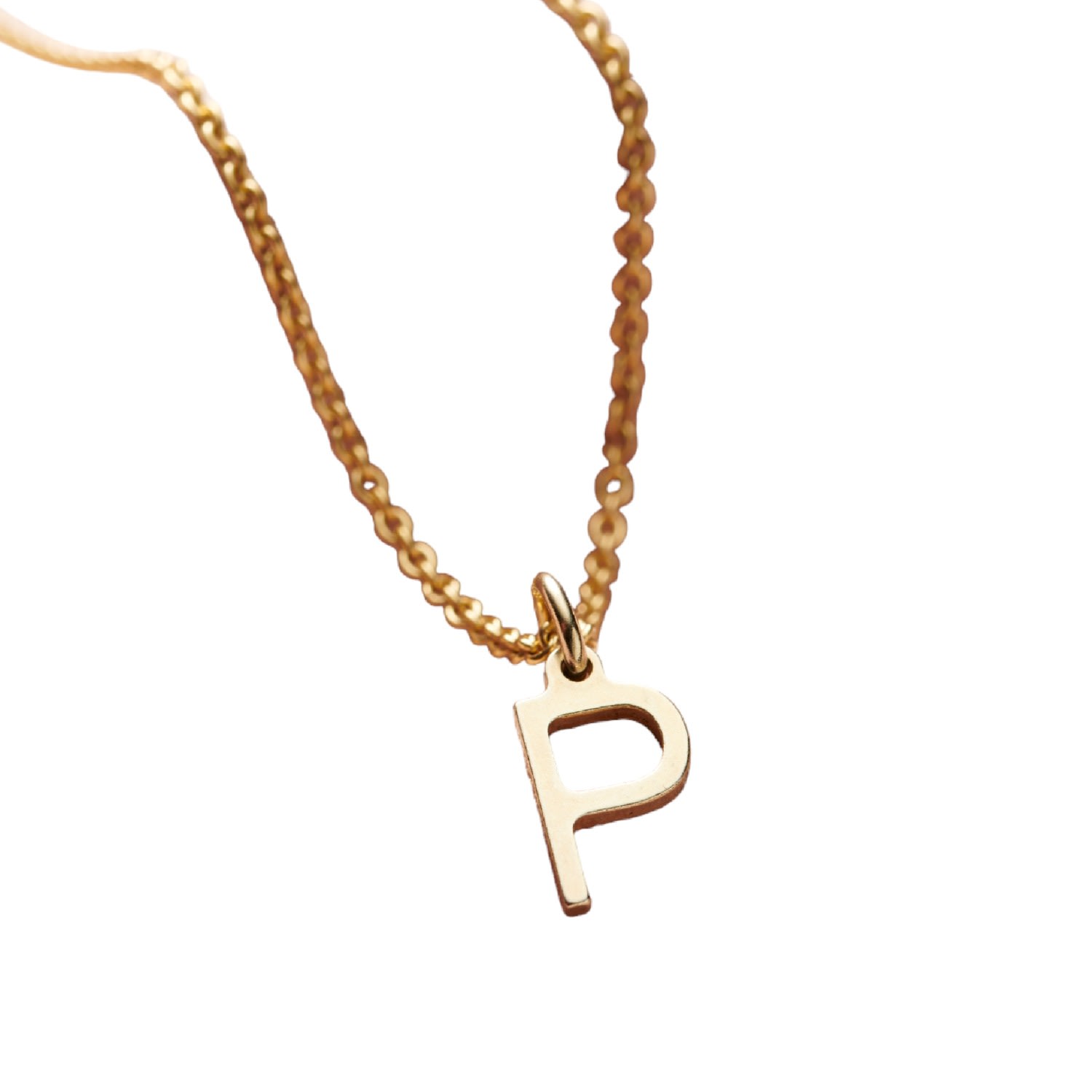 Women’s Yellow Gold Plated Letter Initial Necklace Posh Totty Designs