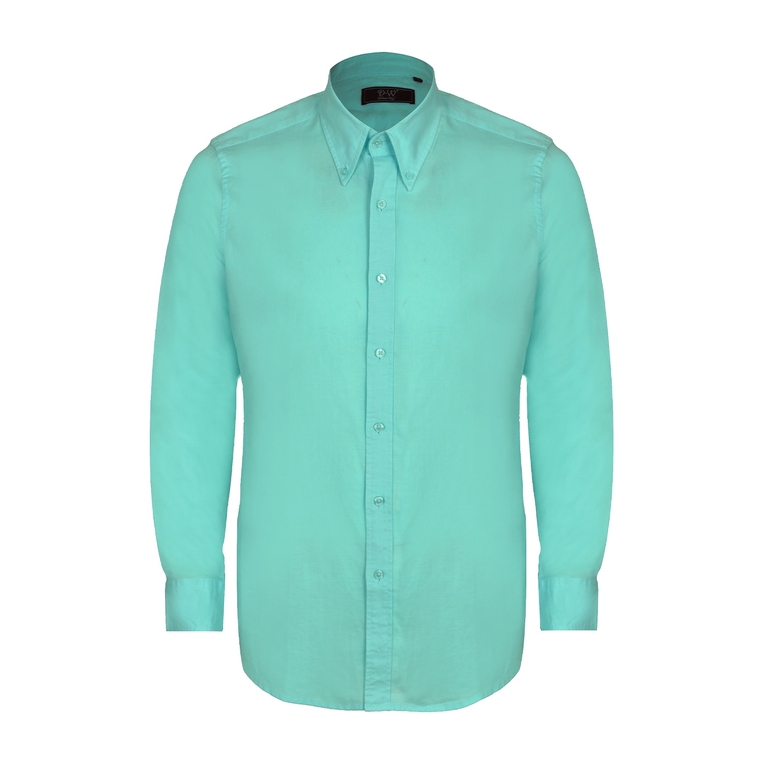 David Wej Men's Blue Hugo Linen Pin Down Shirt - Turquoise In Blue