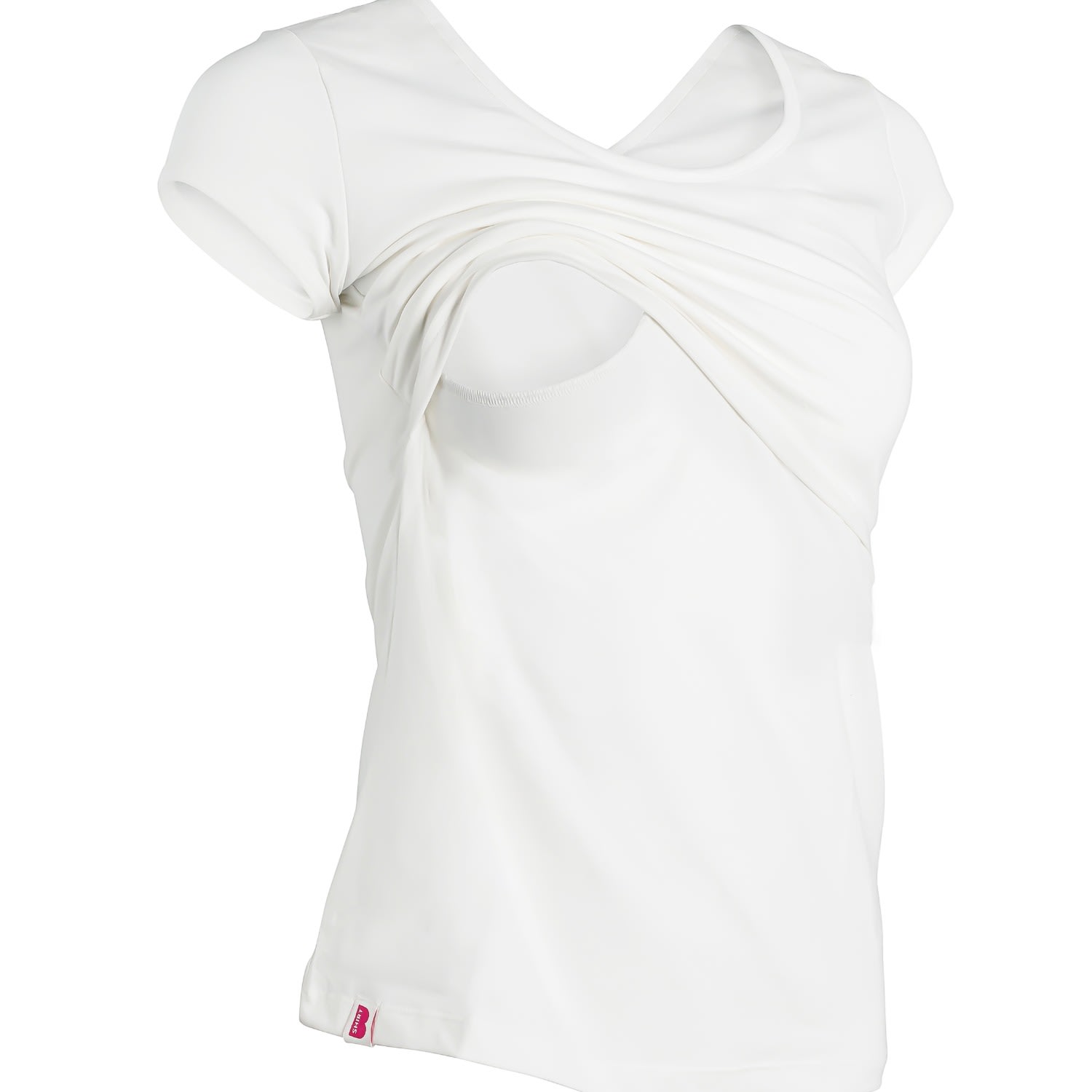 The Bshirt Women's Nursing Short Sleeve T-shirt In White In White