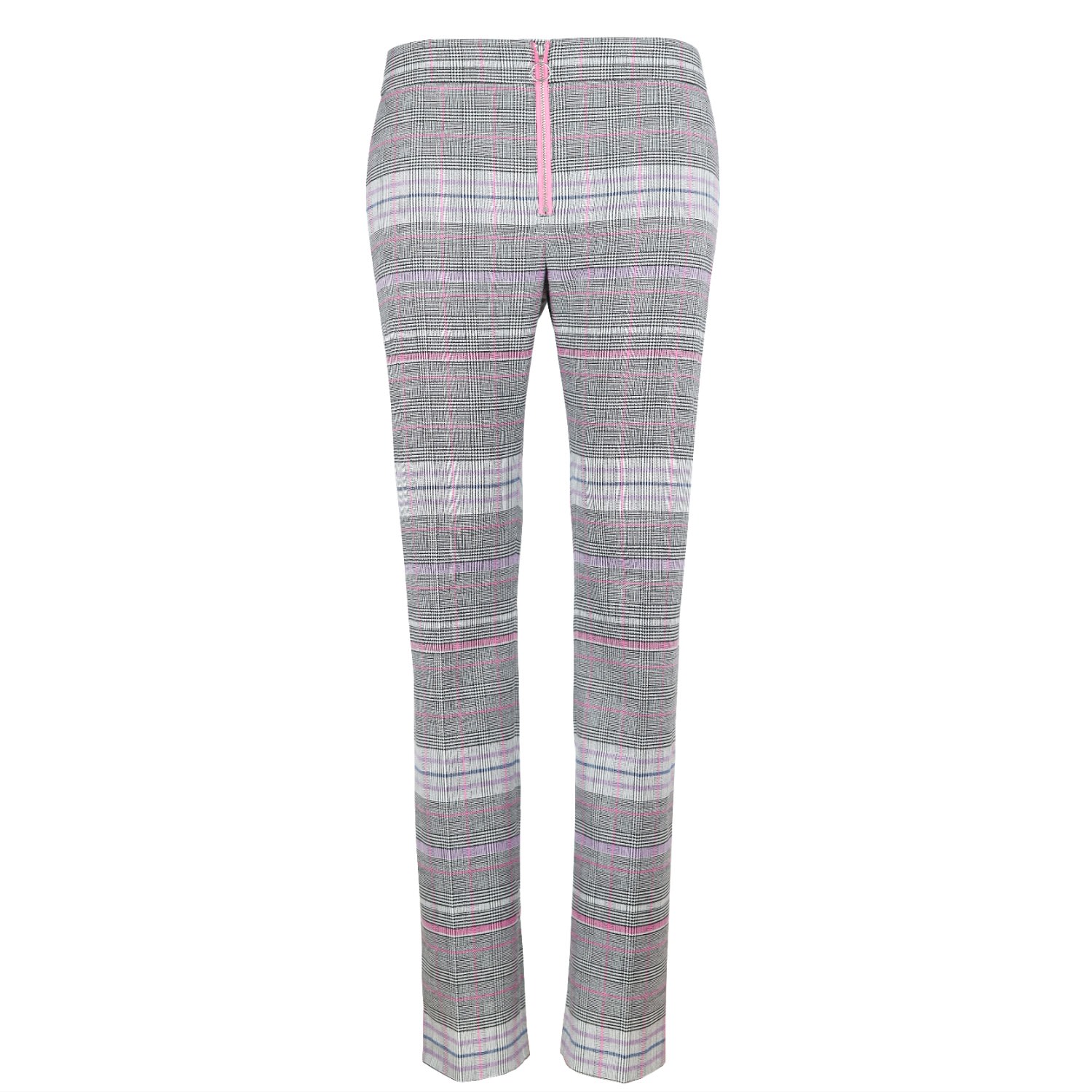 Blonde Gone Rogue Women's Grey / Pink / Purple Revivify Suit Slim Trousers In Checker And Pink In Grey/pink/purple
