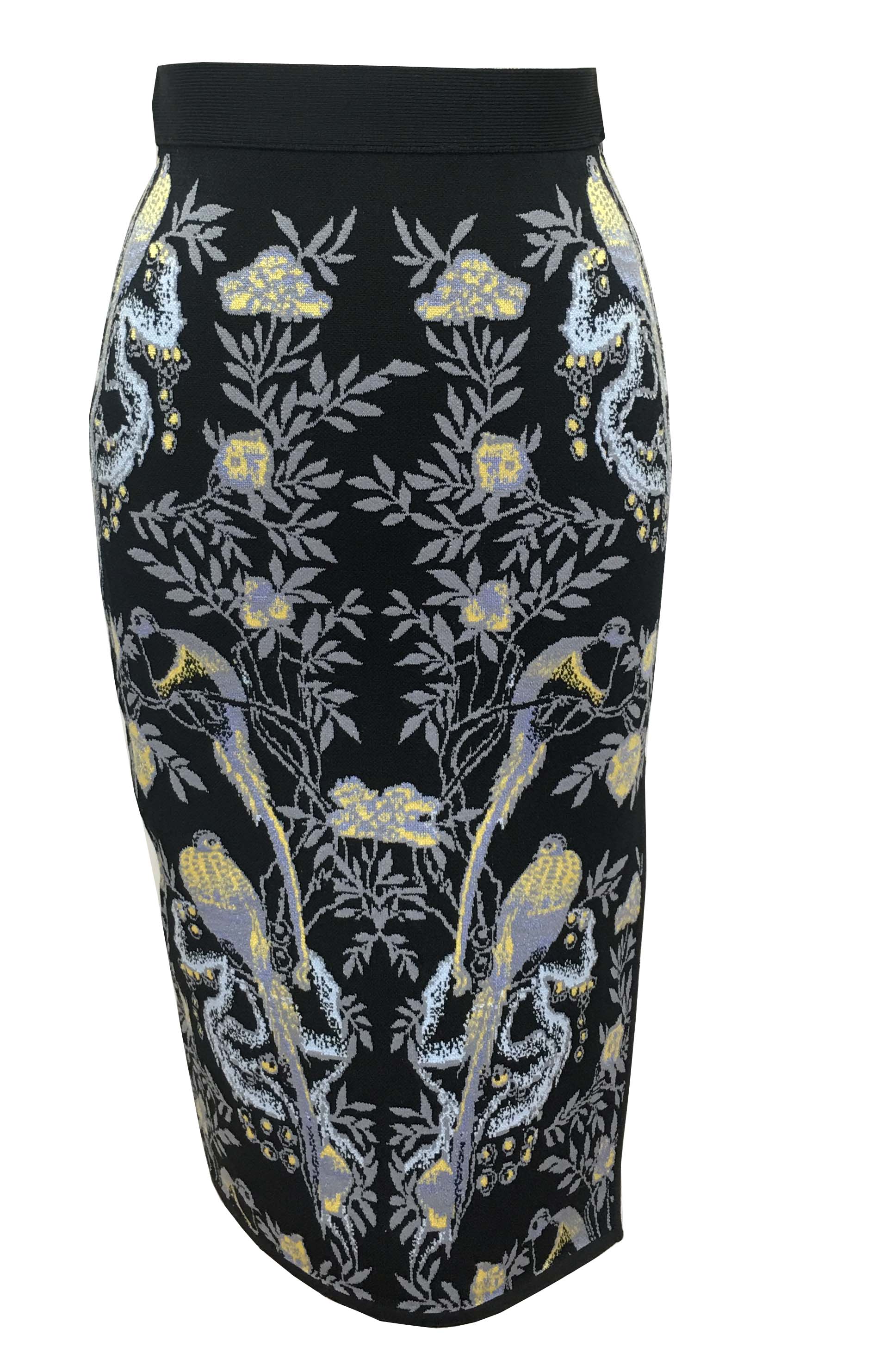 Viavai Women's Anna Bird Jacquard Skirt In Black In Black