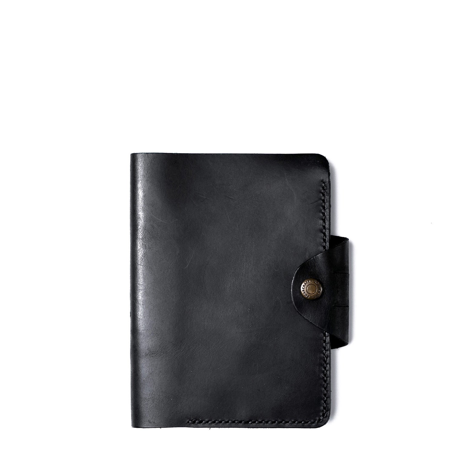 Hemingway A6 Mini Organiser Leather Case - Black One Size Roarcraft