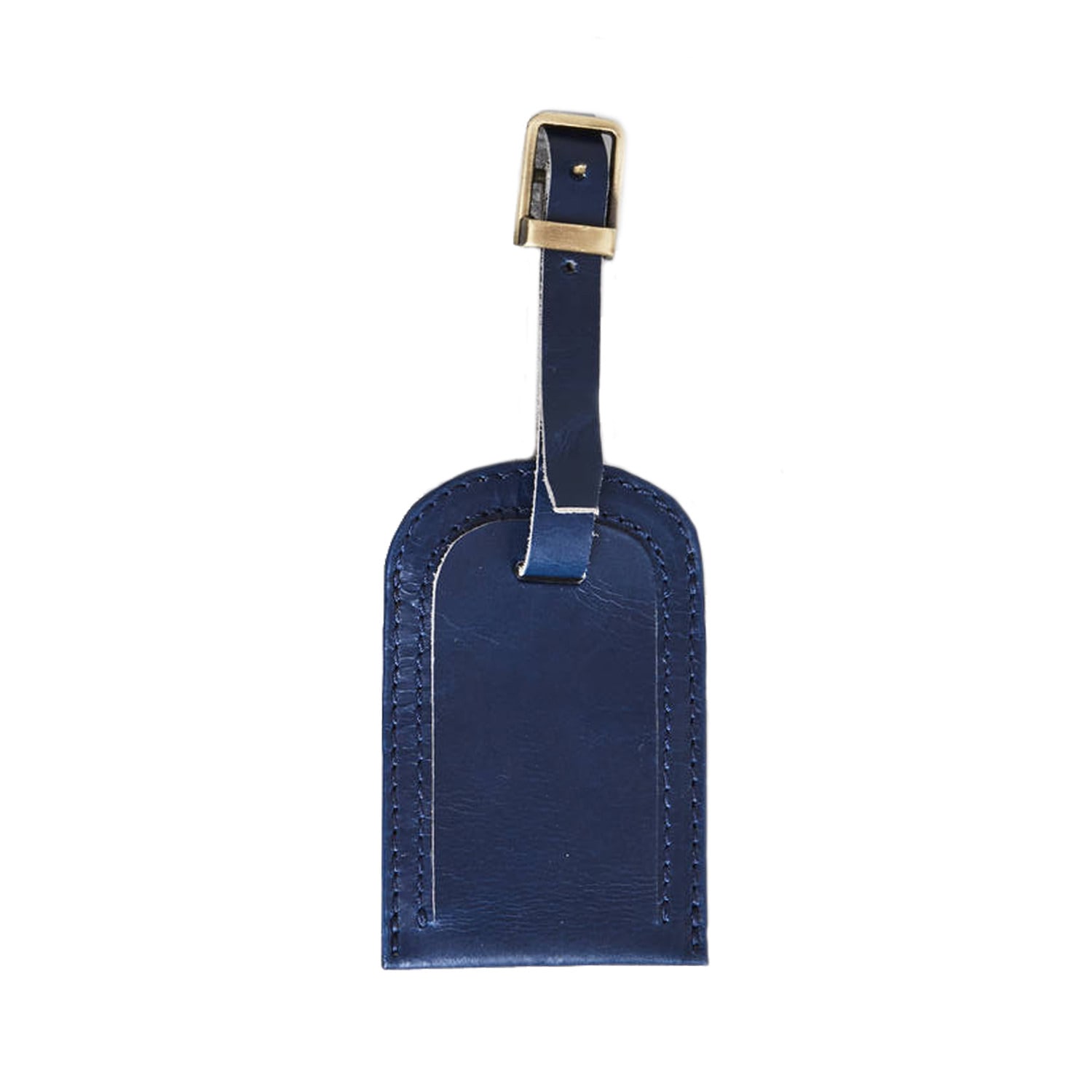 Vida Vida Blue Classic Navy Leather Luggage Tag