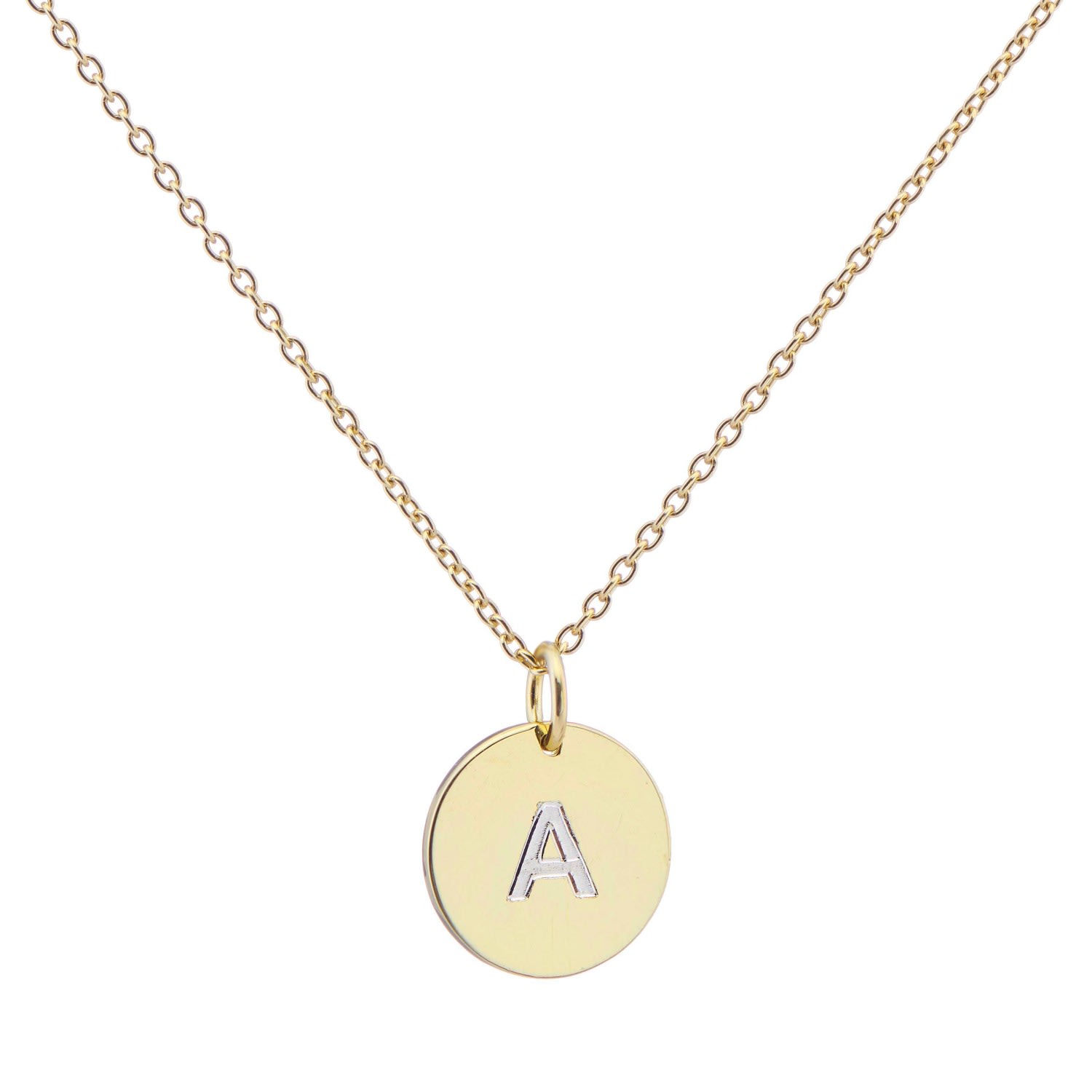 Auree Jewellery Women's Westwick Yellow Gold Vermeil Disc Initial Necklace In Gold