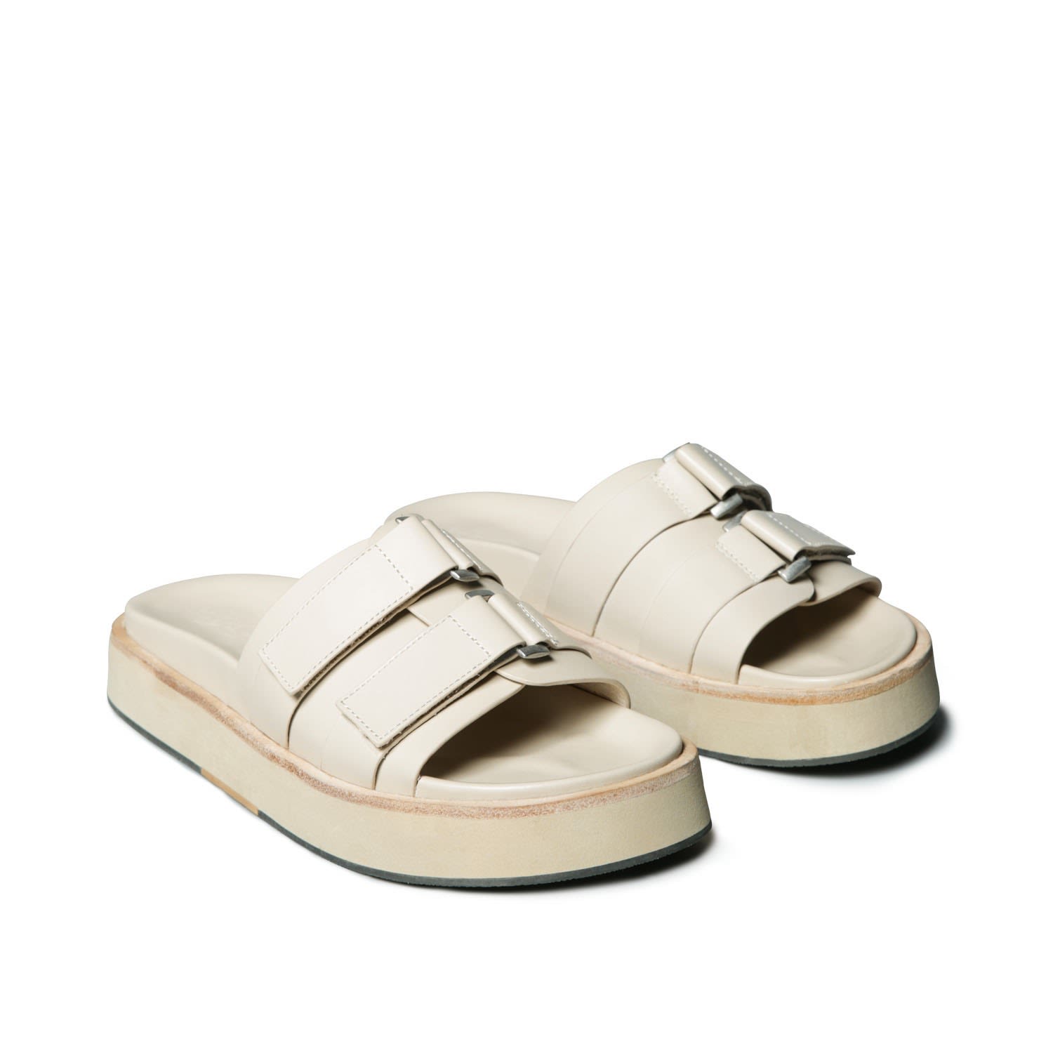 Women’s Neutrals Aniston Buckled Flatform Slip-On Sandal In Nude 3 Uk Rag & Co.