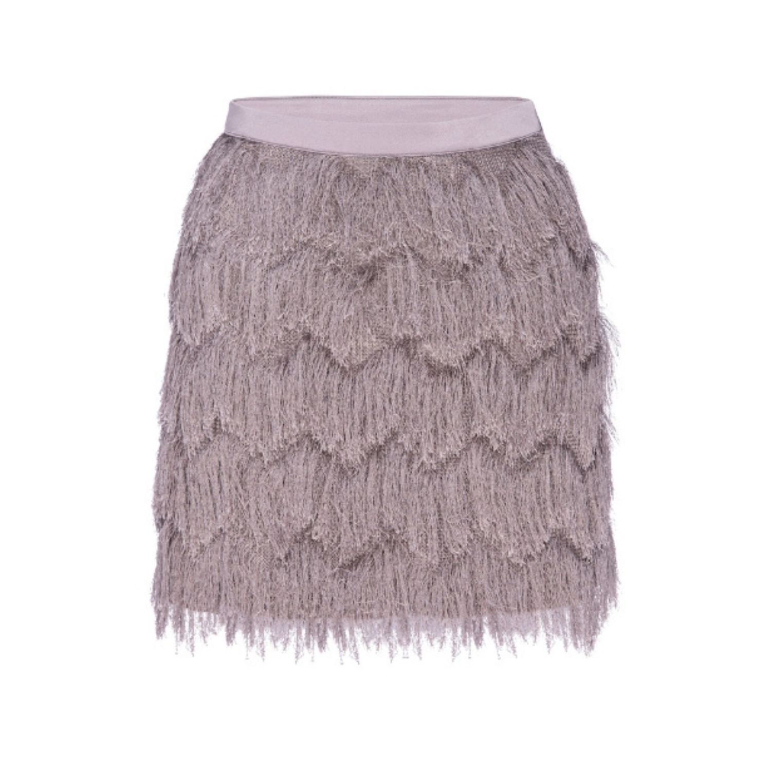 Lahive Women's Pink / Purple Levi Lavender Mist Fringe Skirt