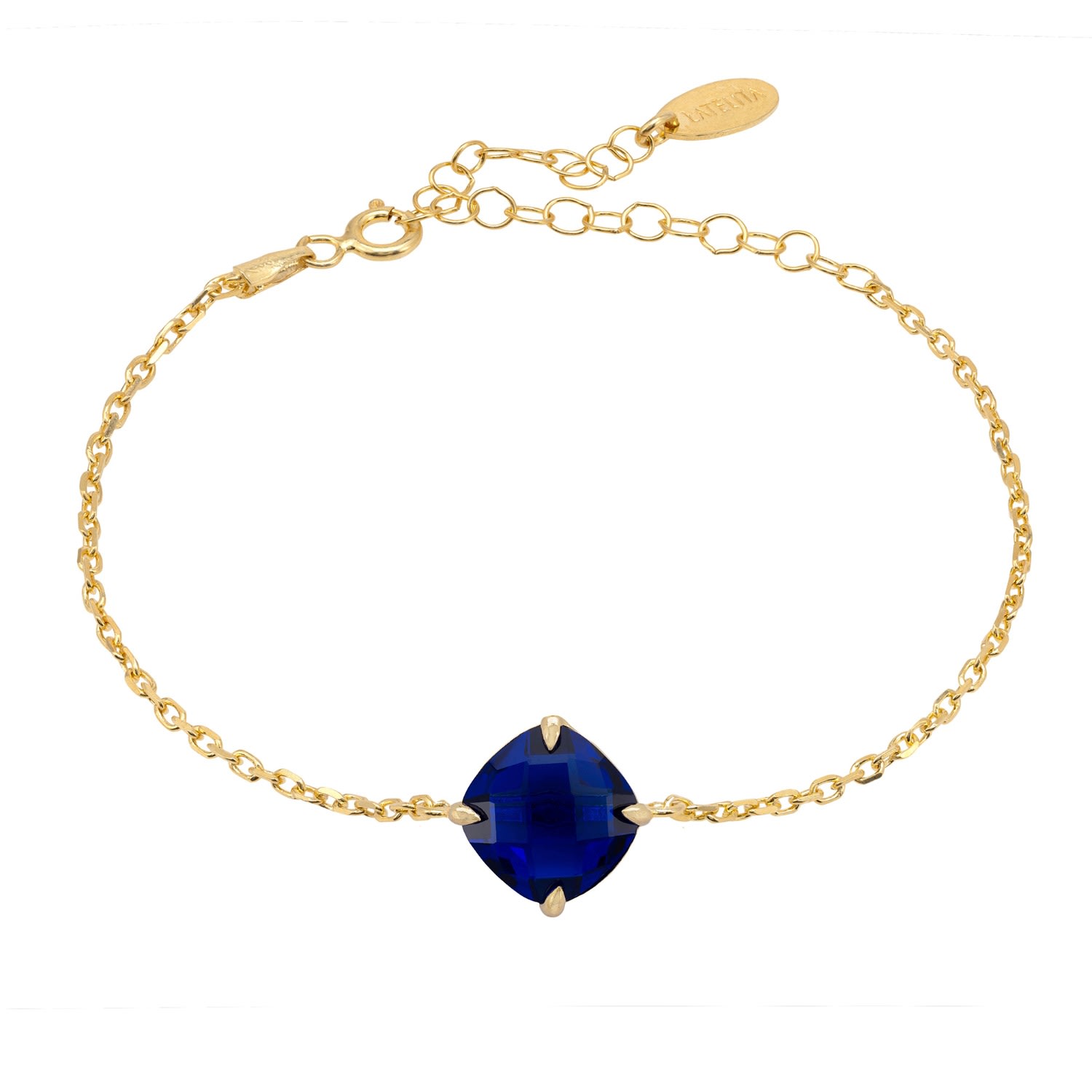 Women’s Gold / Blue Empress Gemstone Bracelet Gold Sapphire Latelita