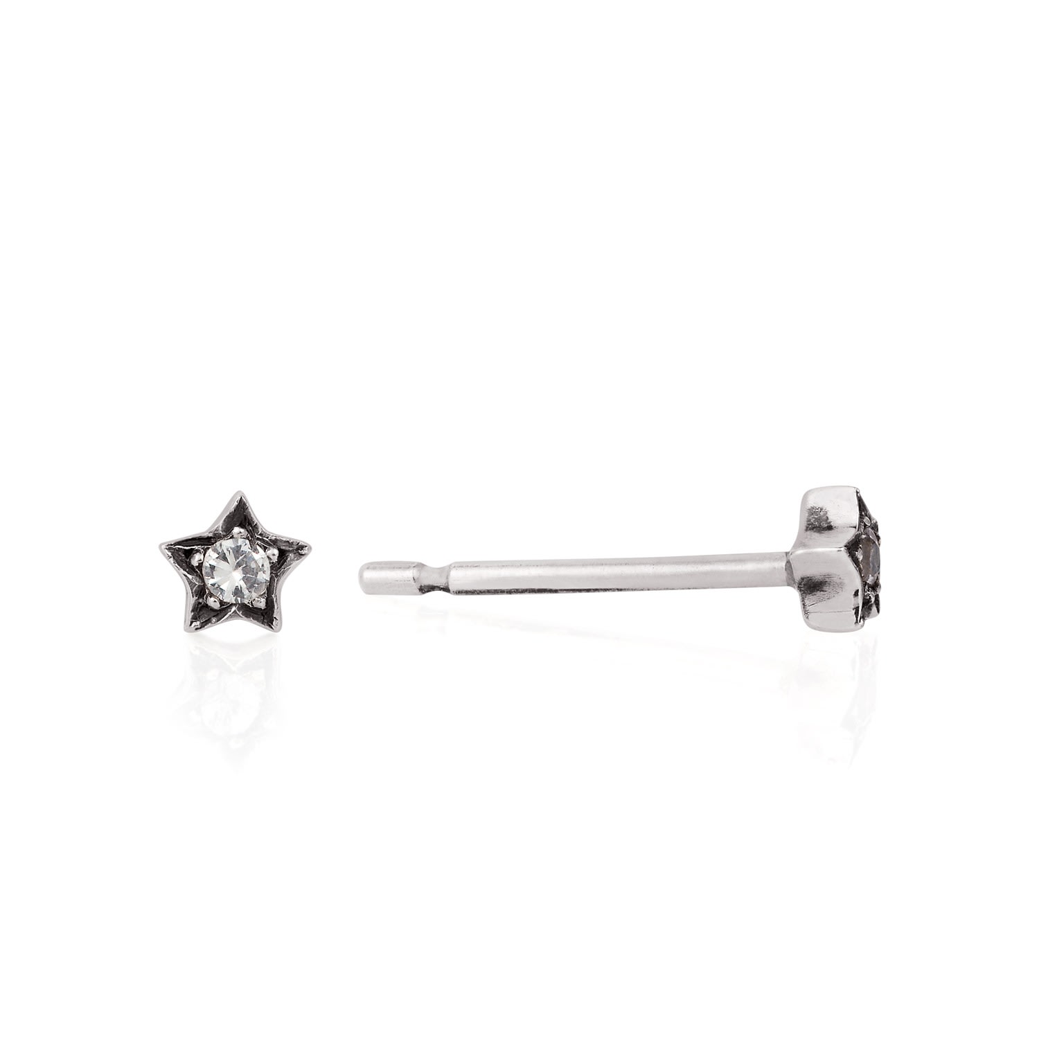 Women’s Tiny Star Earrings Sapphires & Silver Lee Renee