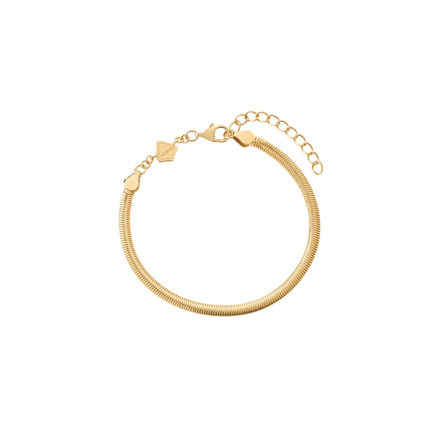 Vanchi Women's Estelle Herringbone Chain Bracelet In Gold In Gold