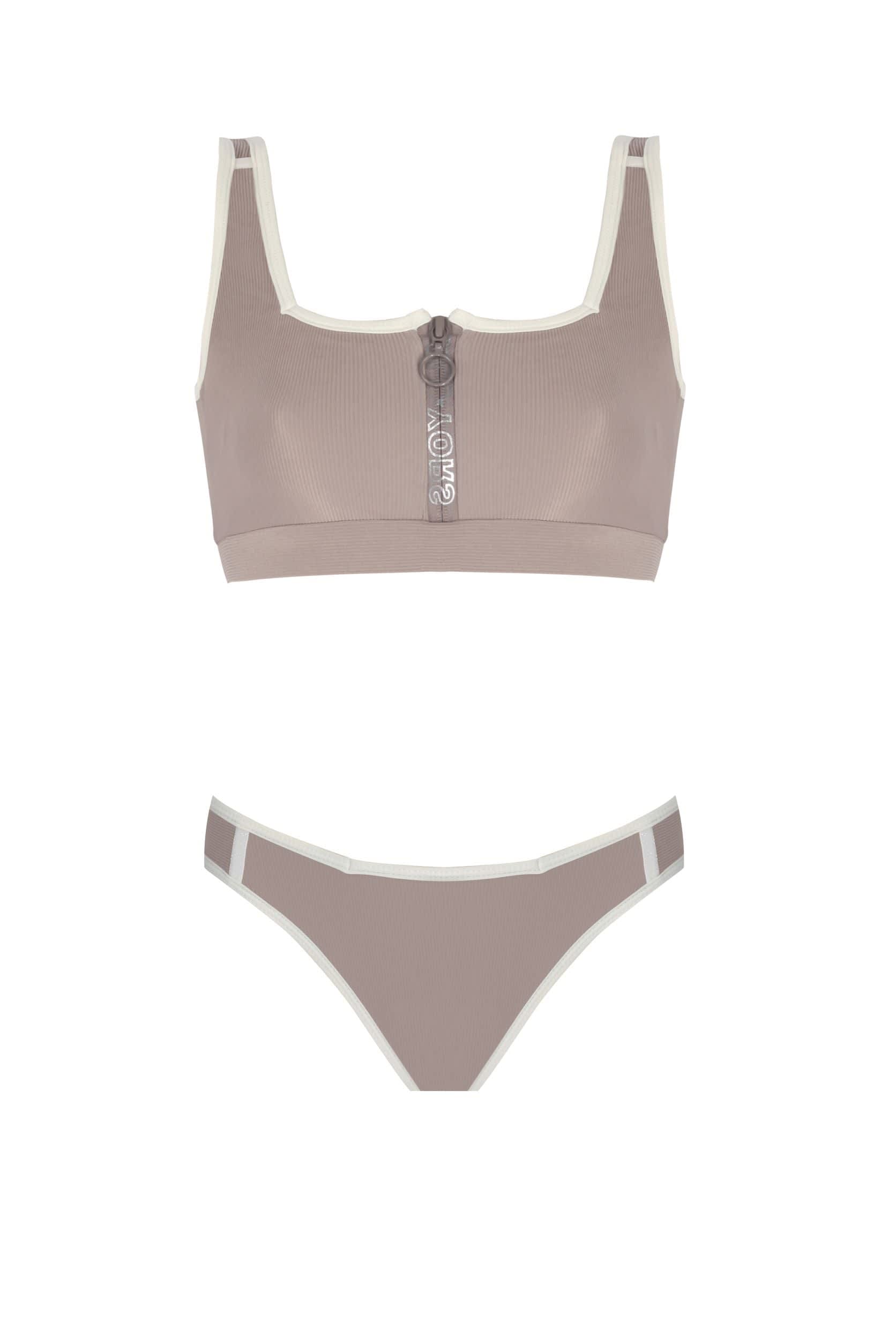 Allyors - Zipper - Bikini Bottom - Taupe, Yorstruly