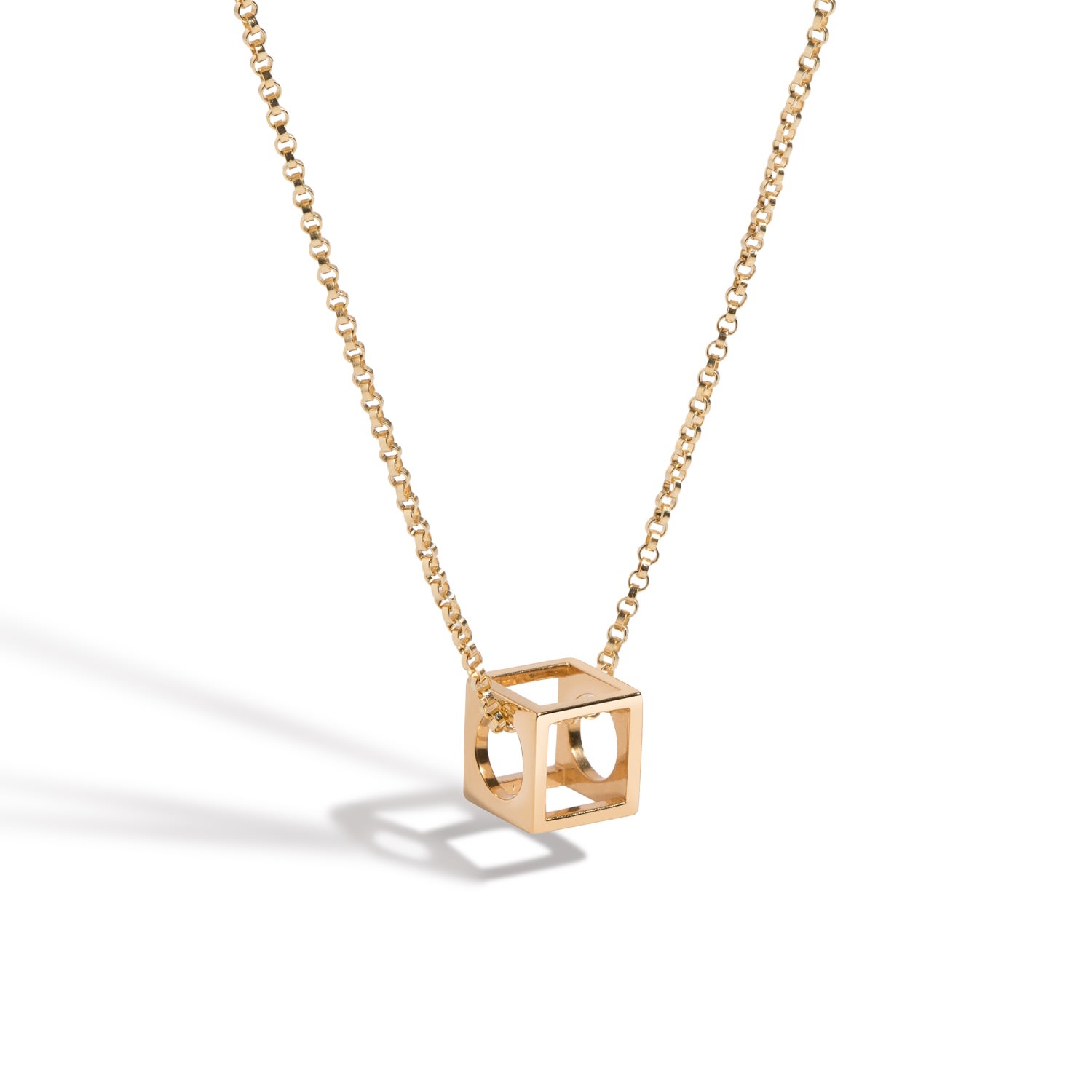 Women’s So We Won’t Forget Necklace - 18K Gold Vermeil Square Pendant Necklace Lúdere