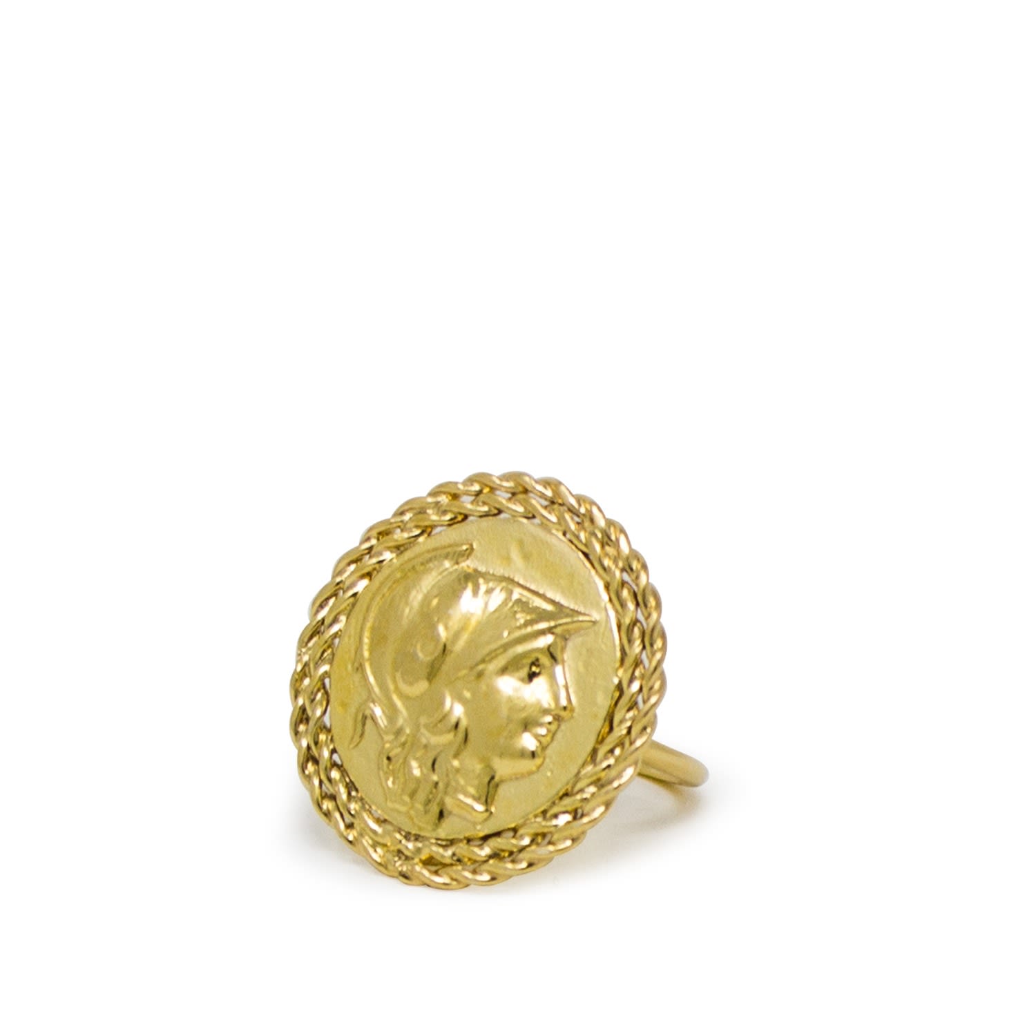 Vintouch Italy Women's Athena Gold-plated Treccia Ring In Gold