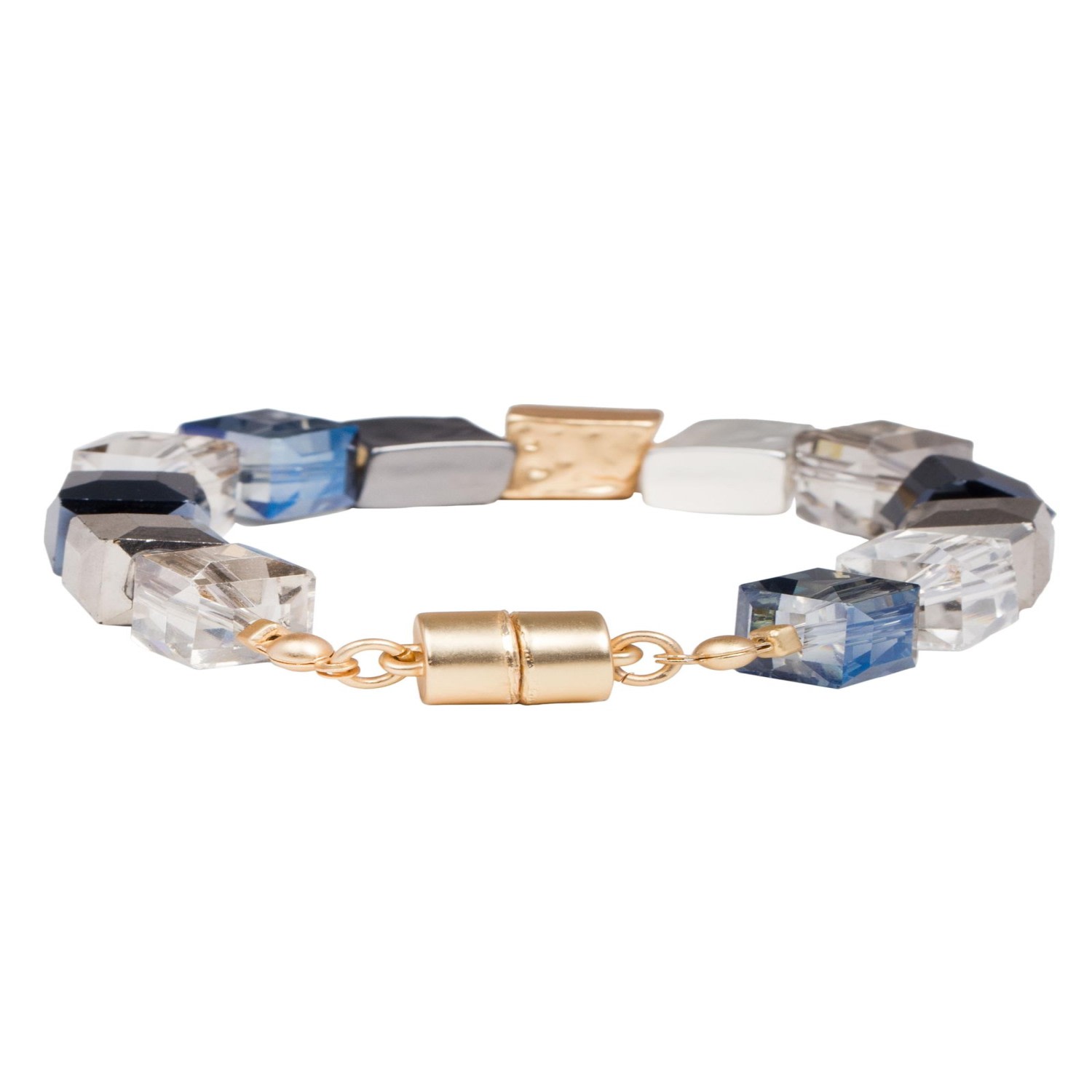 Saachi Women's Blue Faceted Bead & Stone Navy Bracelet In Multi