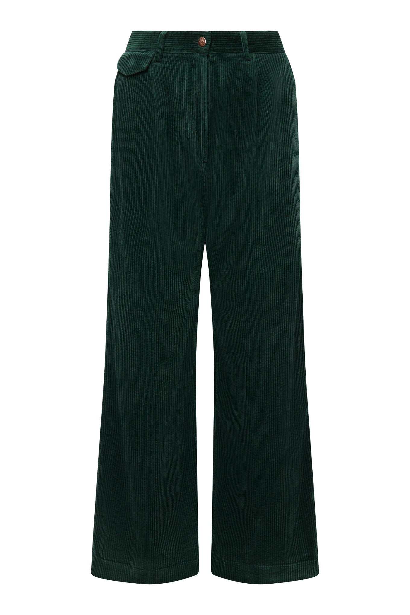 Women’s Green Tiger - Organic Cotton Jumbo Cord Trouser Soft Ivy Medium Komodo