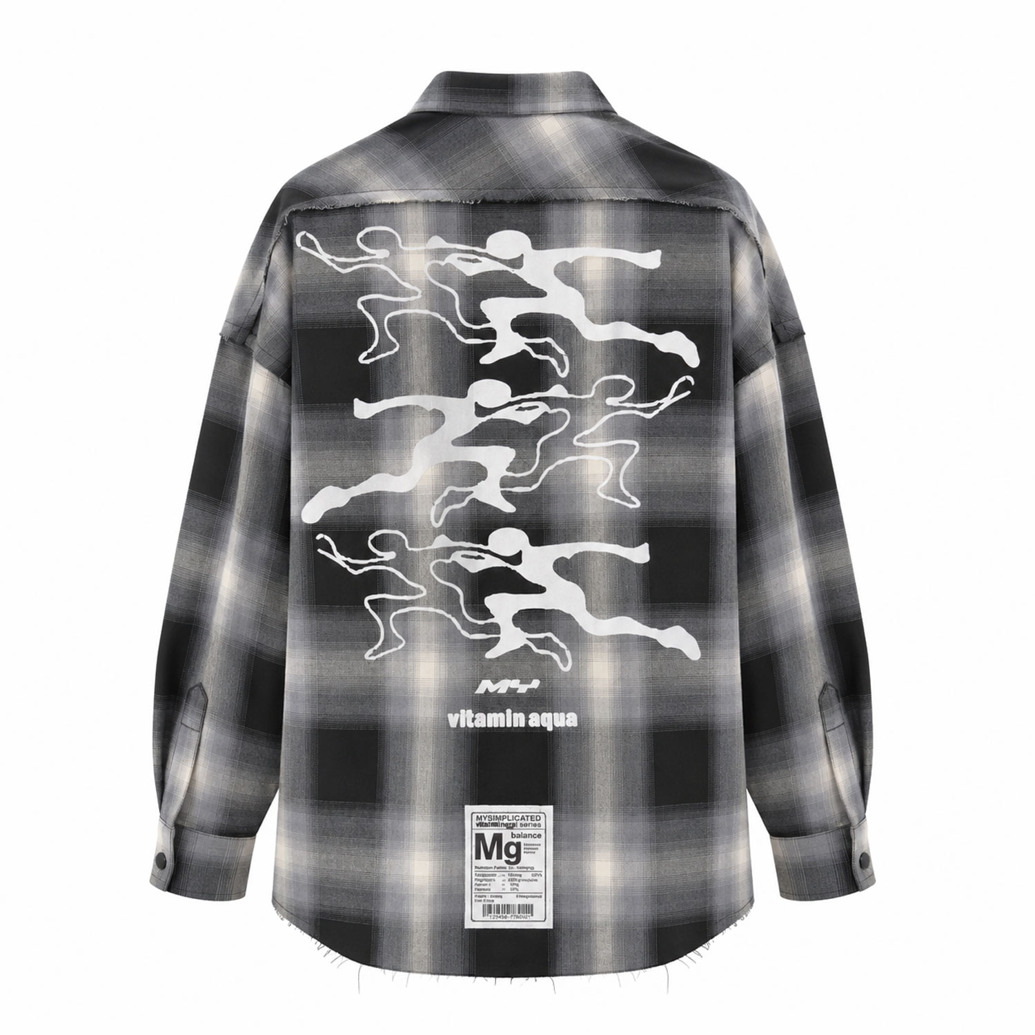 Mysimplicated Men's Grey / Black / White Vitamin Aqua Mg Shirt In Grey In Grey/black/white