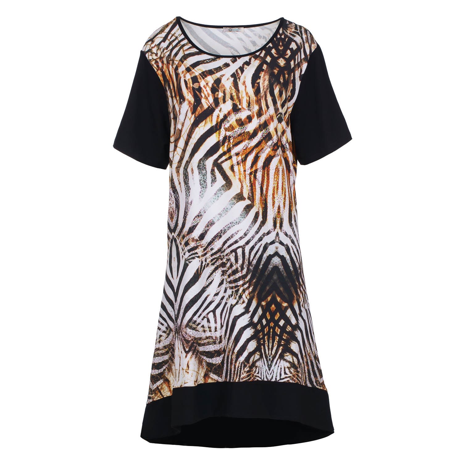 Women’s Short Sleeve Tiger Print Dress 4Xl Conquista