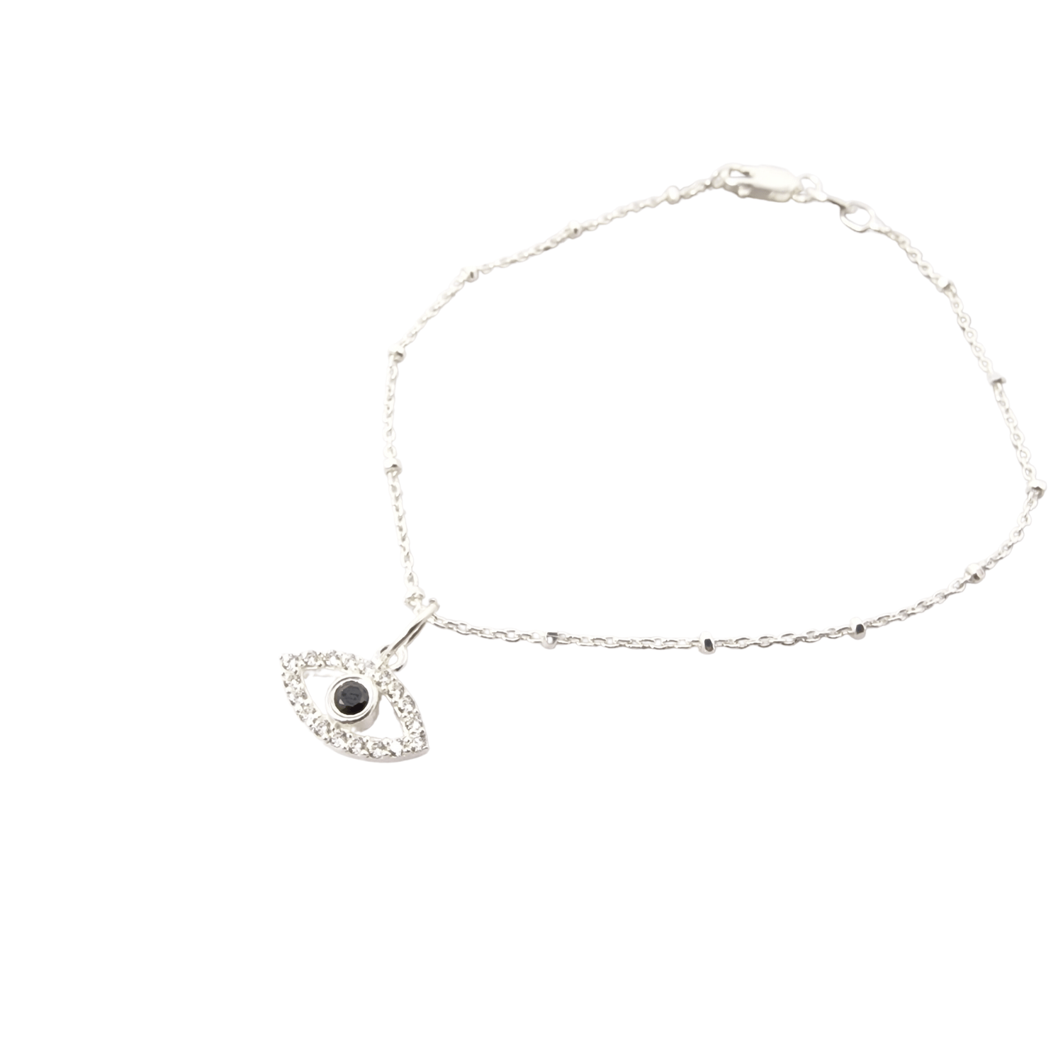 Harfi Women's Evil Eye Healing Charm Silver Protection Bracelet In Silver