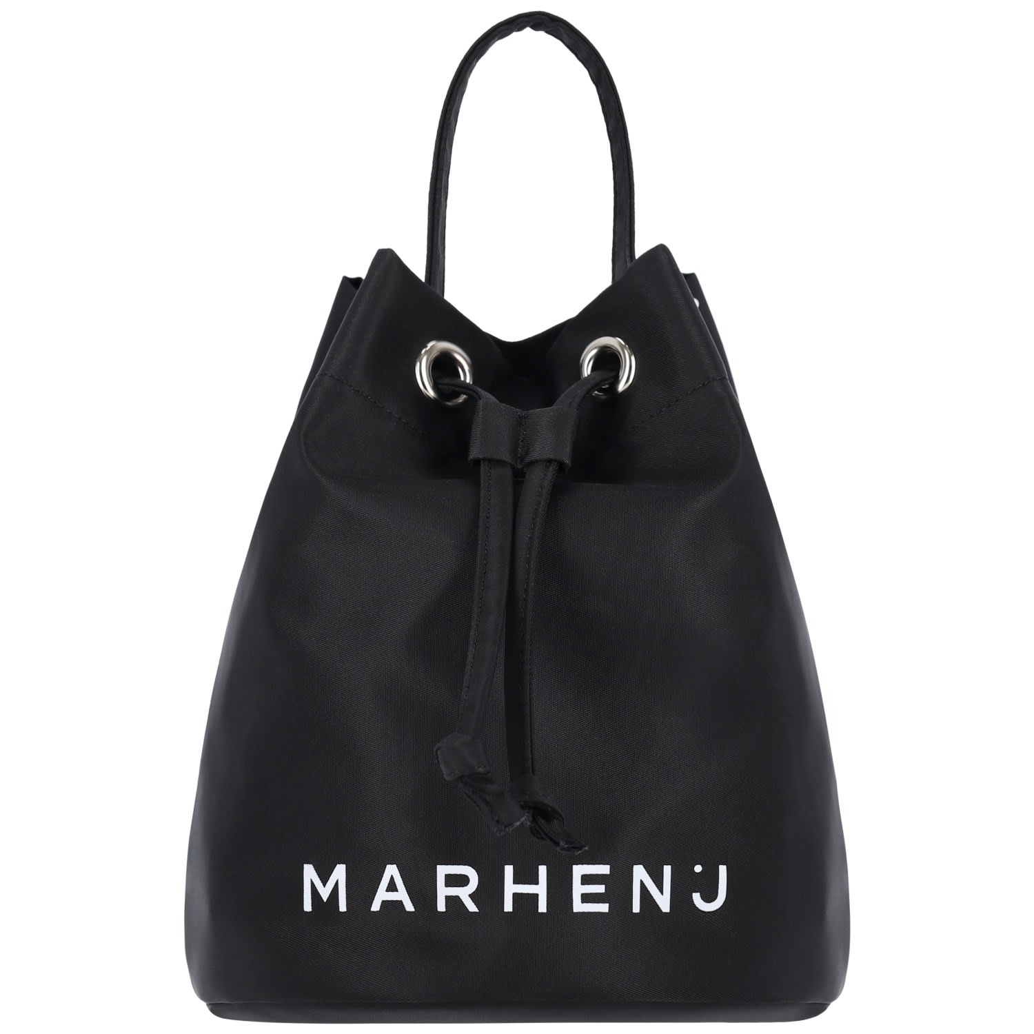 Marhen.j Women's Black / White Recycled Nylon Bucket Bag - Lexy V-two - All Black In Multi