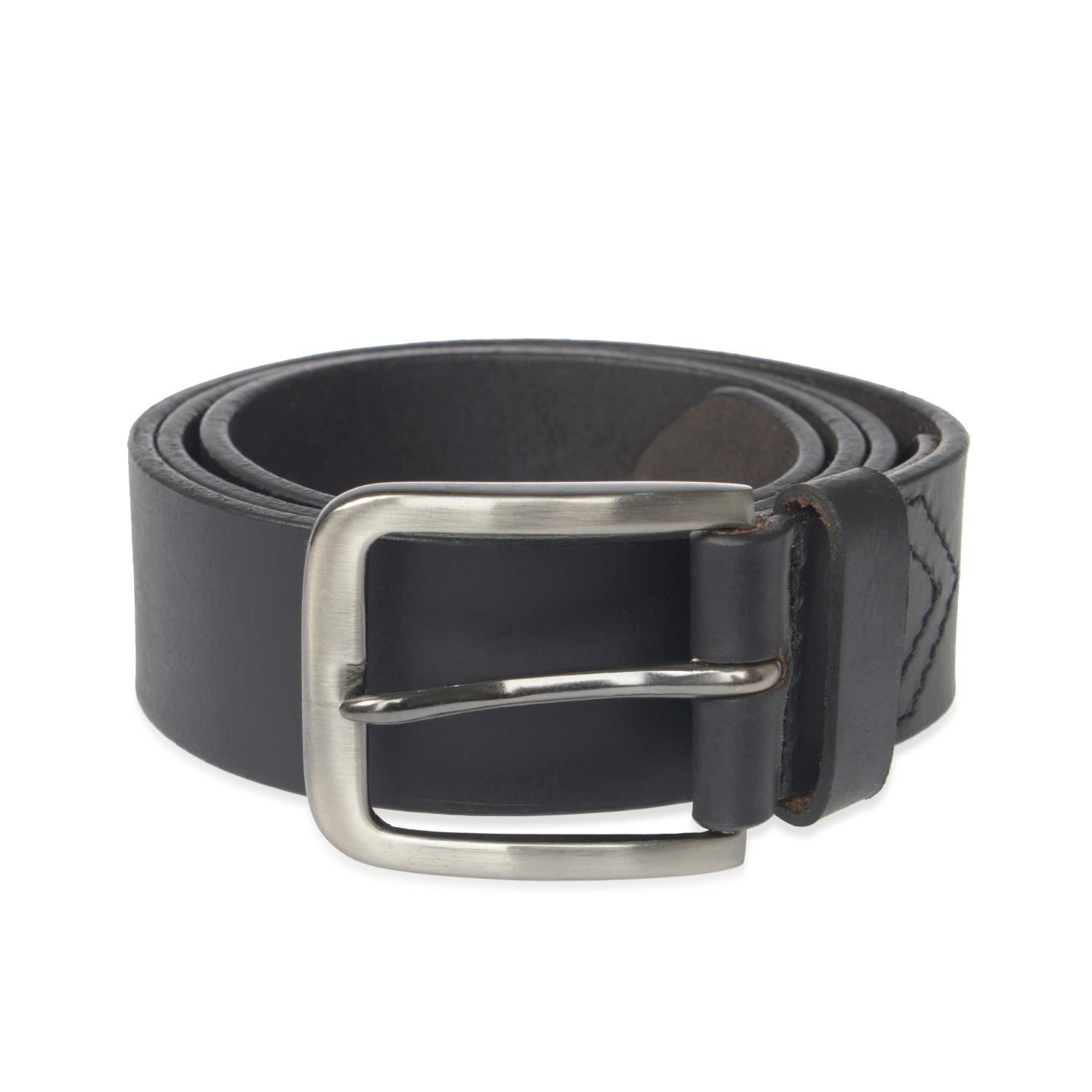 Vida Vida Men's Handmade Black Leather Belt