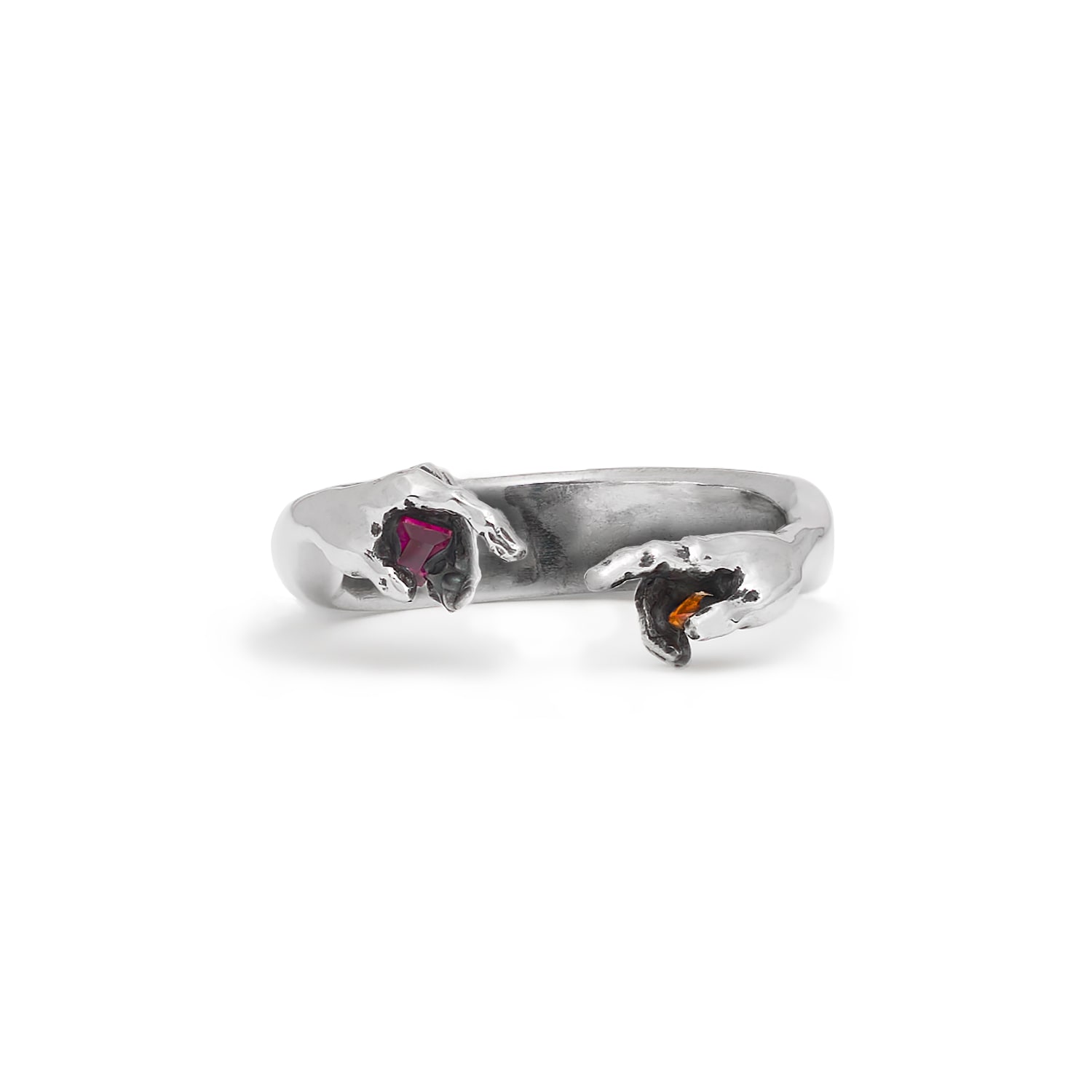 Francis Green Women's Red / Silver / Orange The Creation Ring