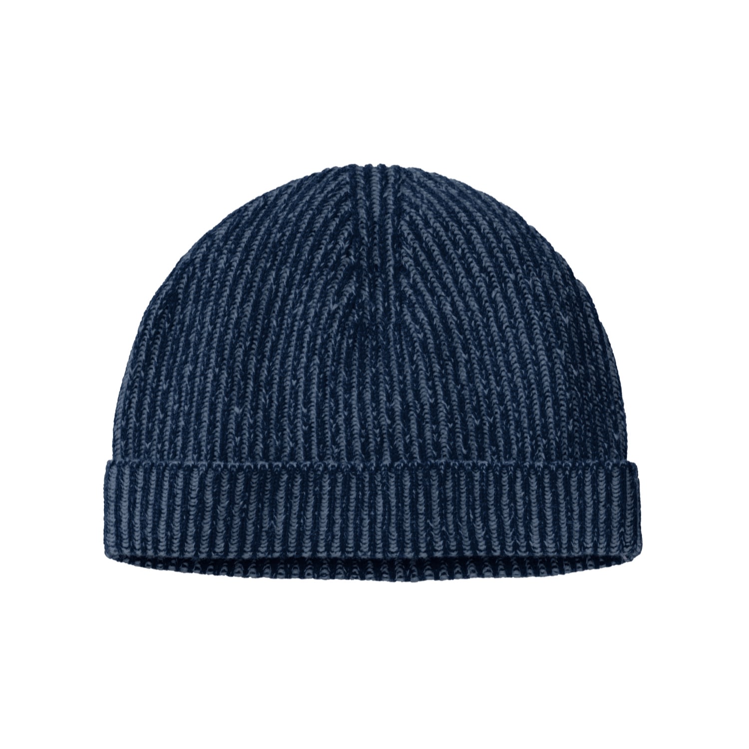 Salts Women's Knitted Fishermens Rib Beanie - Navy & Denim Blue In Blue