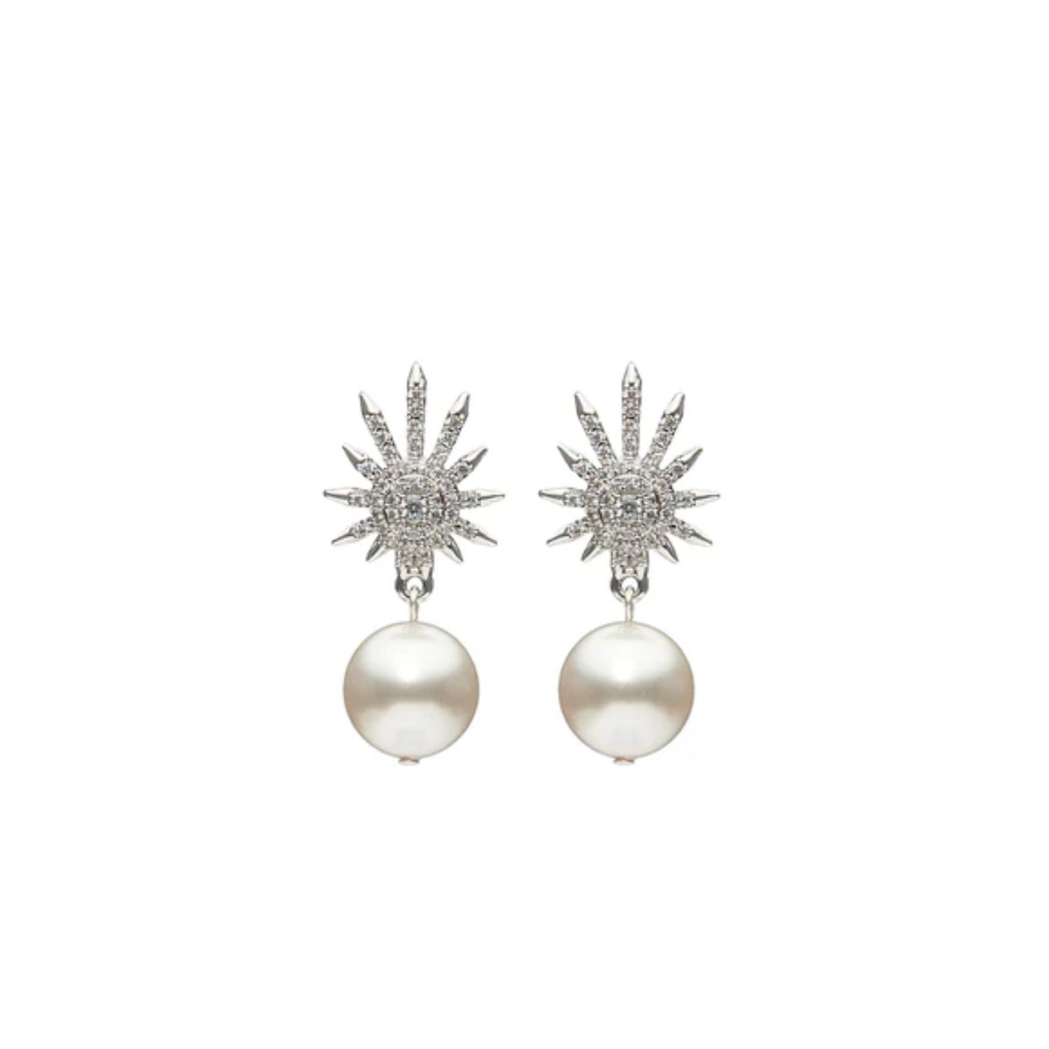 Stephanie Browne Australia Women's White / Silver Venus Pearl Earrings