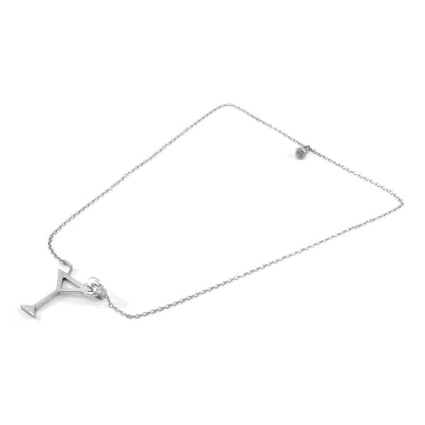 Anchor & Crew Beach Cocktail Link Paradise Silver Necklace Pendant In Silver