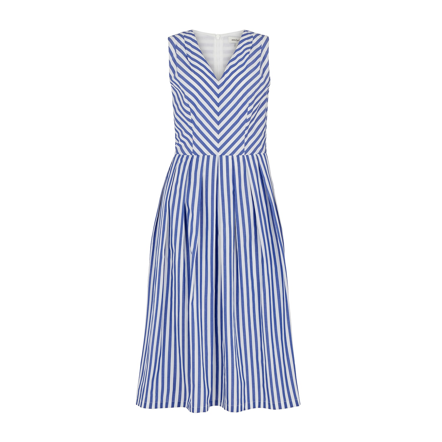 Emily And Fin Women's Blue / White Josie Nautical Stripe Dress